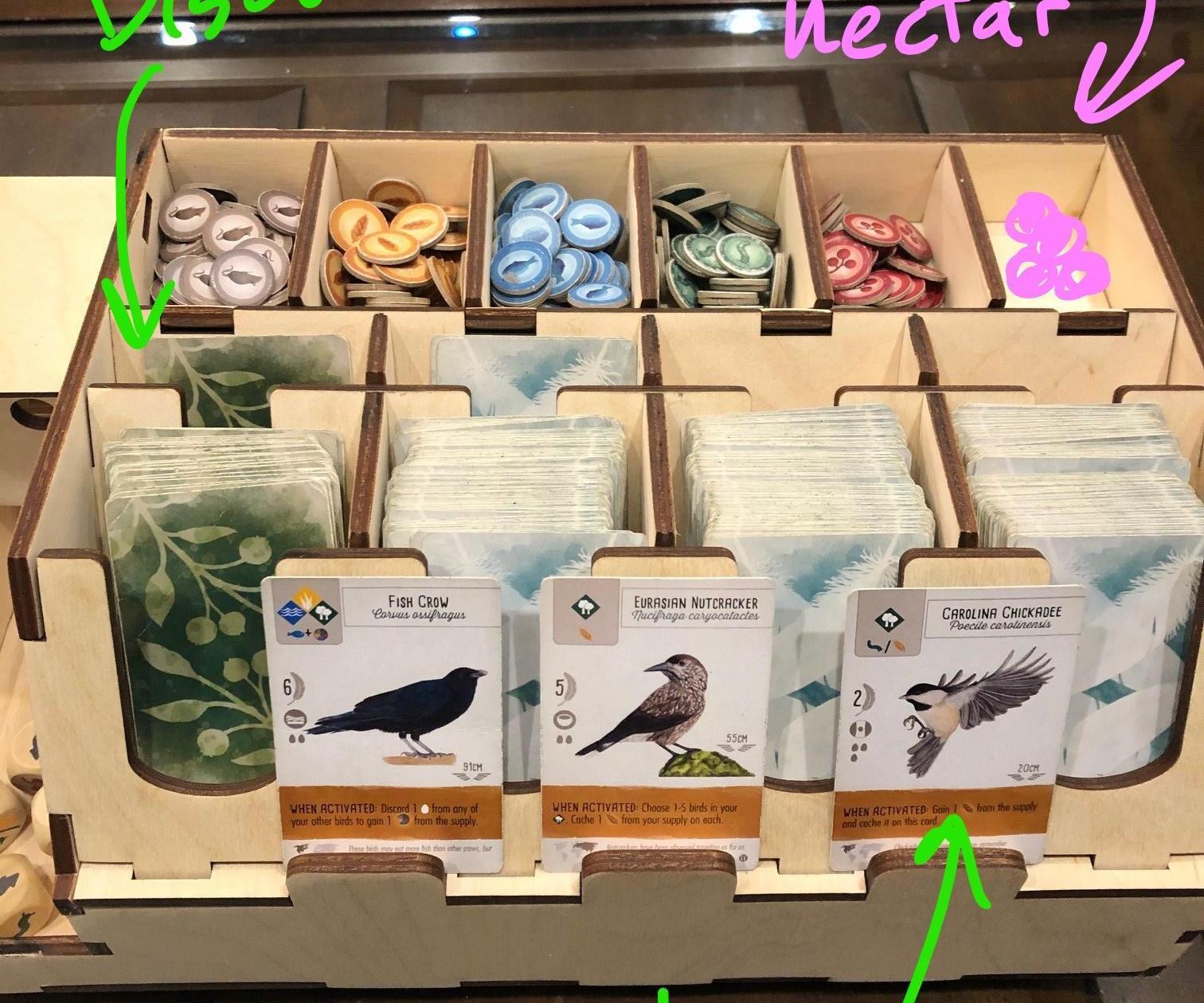 Wingspan (Board Game) Organizer and Dice Tower