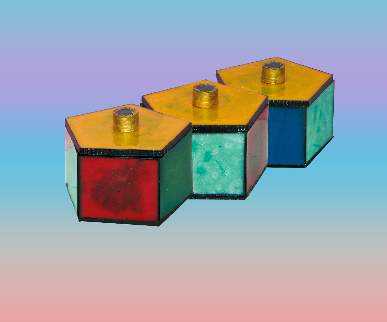 3D PRINTING PENTAGON BOX MIXING WITH EPOXY RESIN