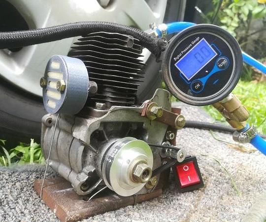 Durable Tire Inflator From 2 Stroke Engine