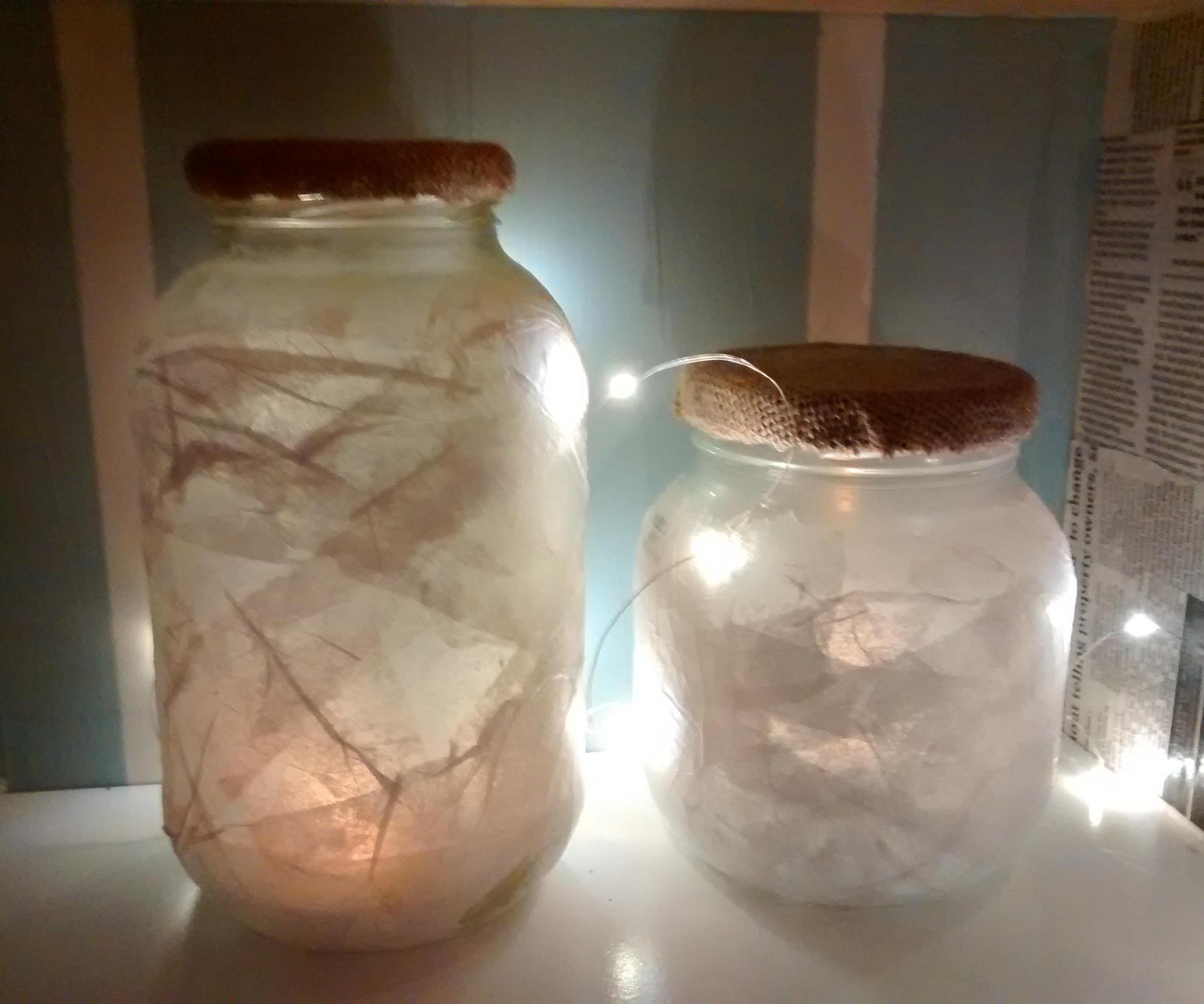 Frosty Snow Lantern Jar