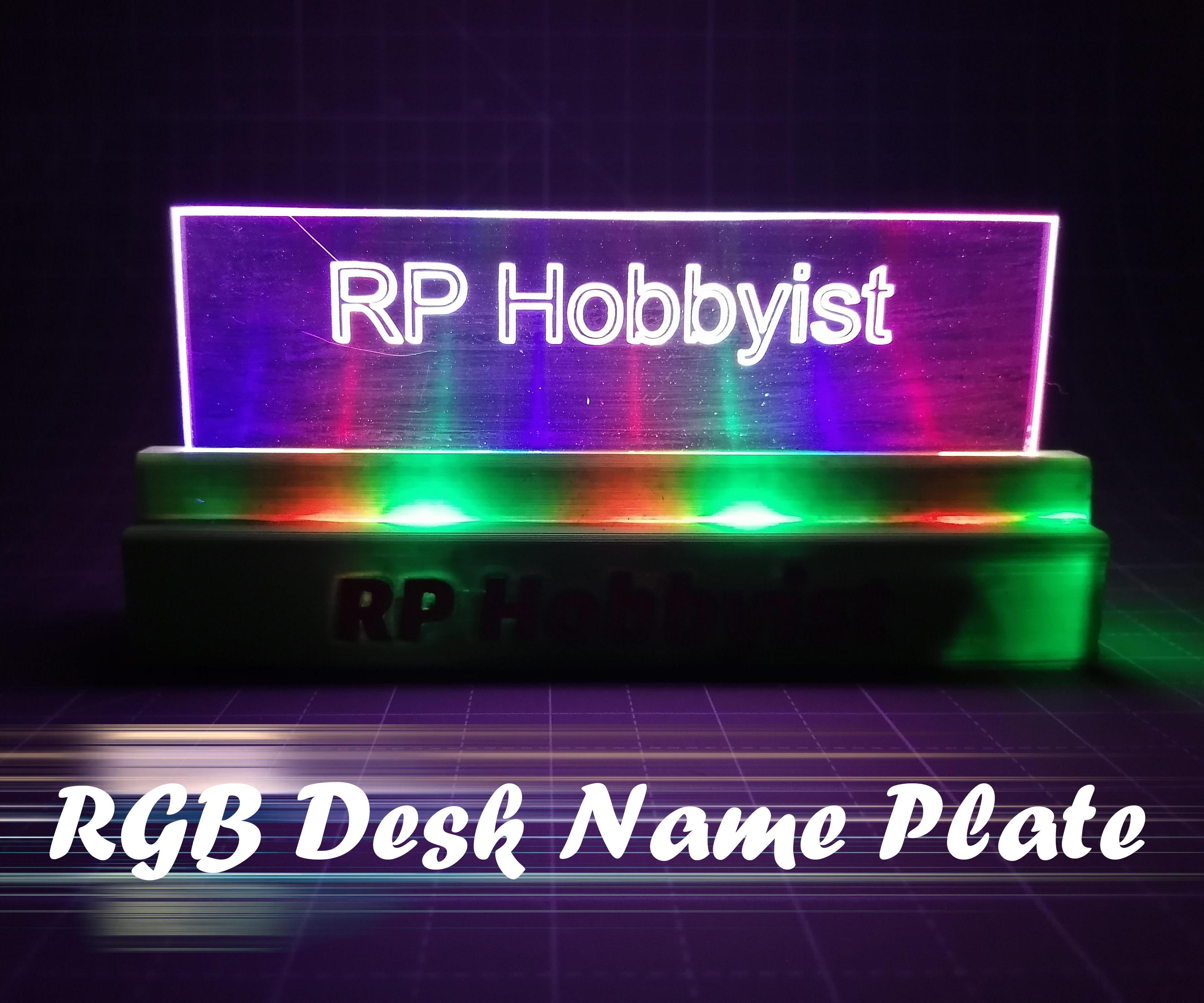 DIY RGB Desk Name Plate