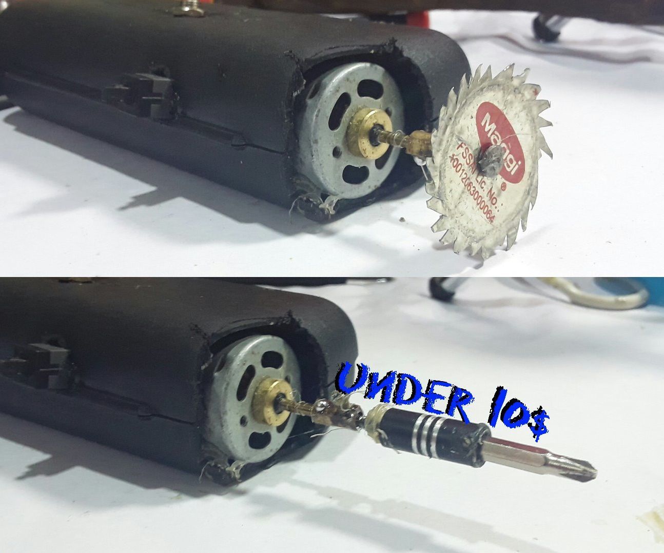 Battery Powered Dremel & Electric Screwdriver!(Portable)From Home Supplies!