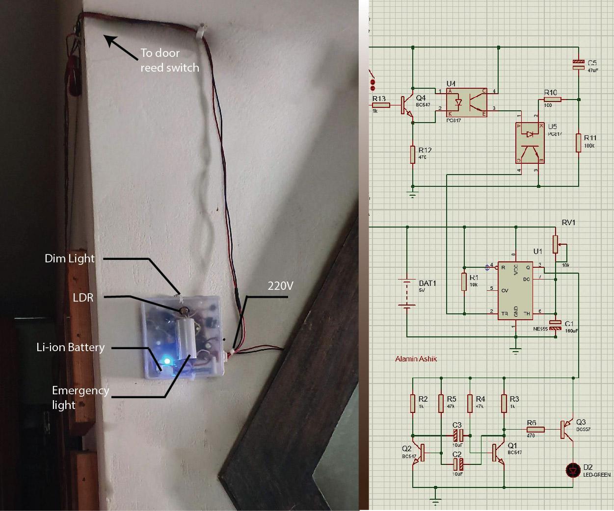 Less Annoying Intruder Alarm System Using Basic Circuits