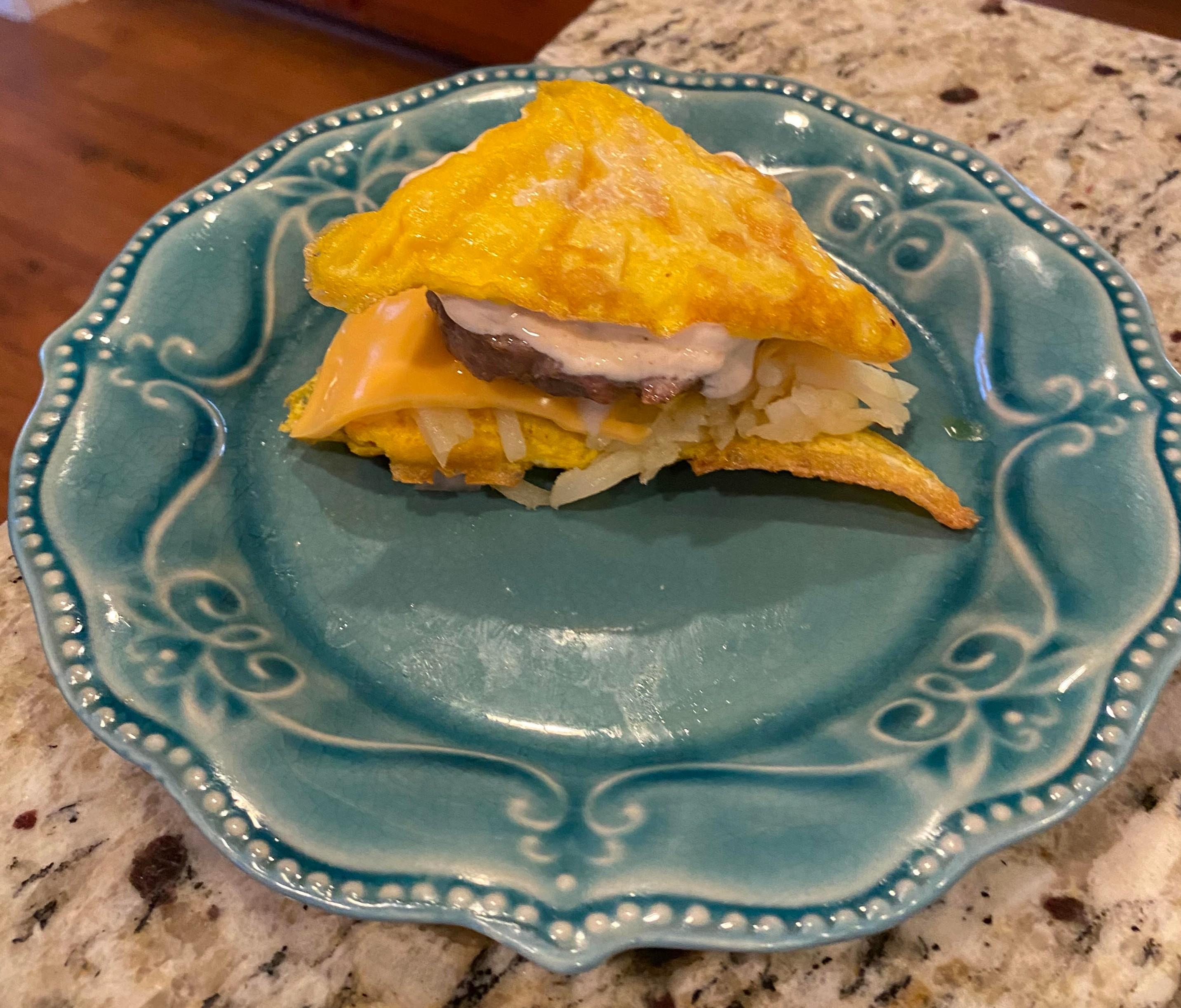 Breadless Breakfast Sandwich