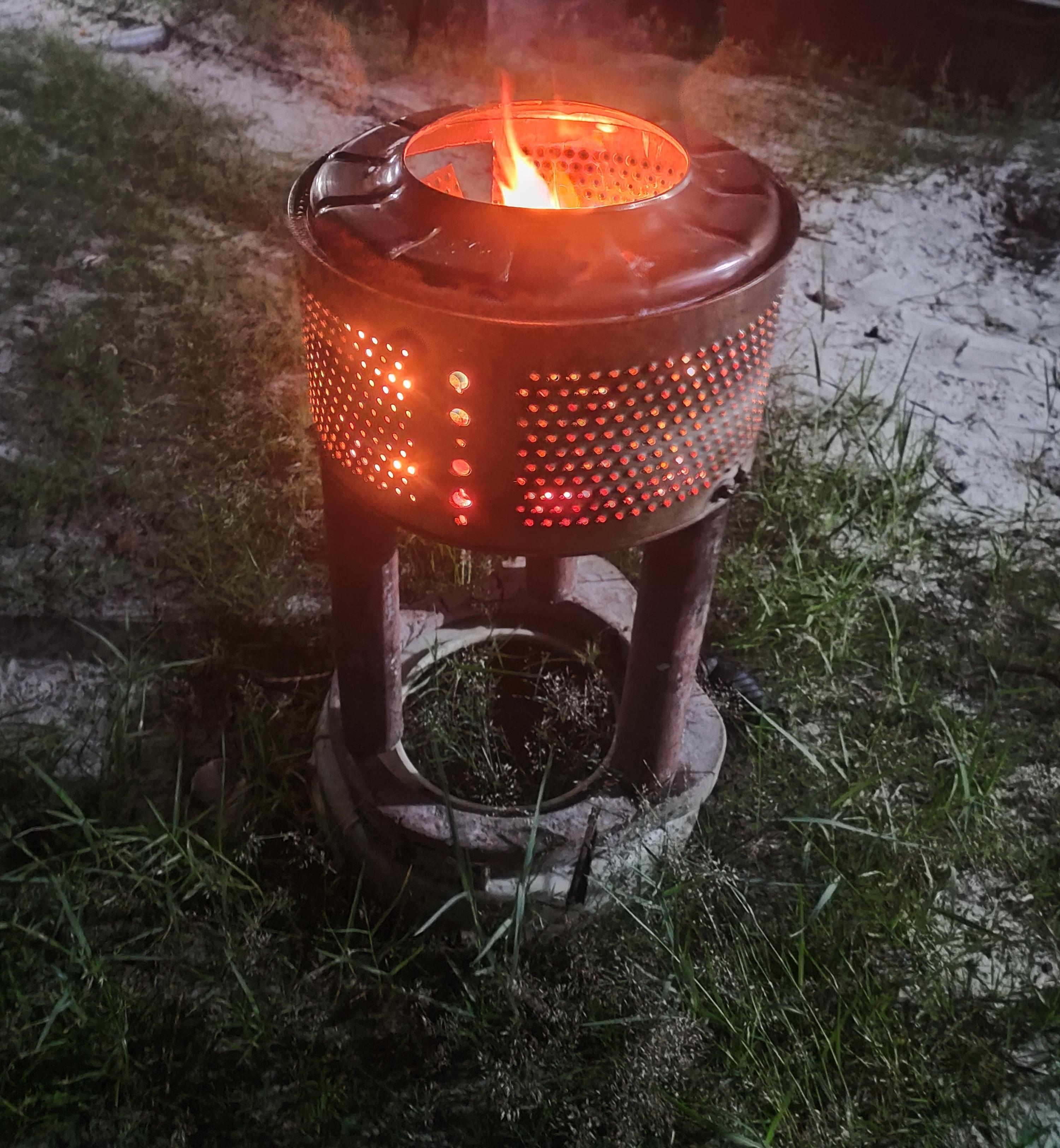 Washing Machine Drum Fire Pit 