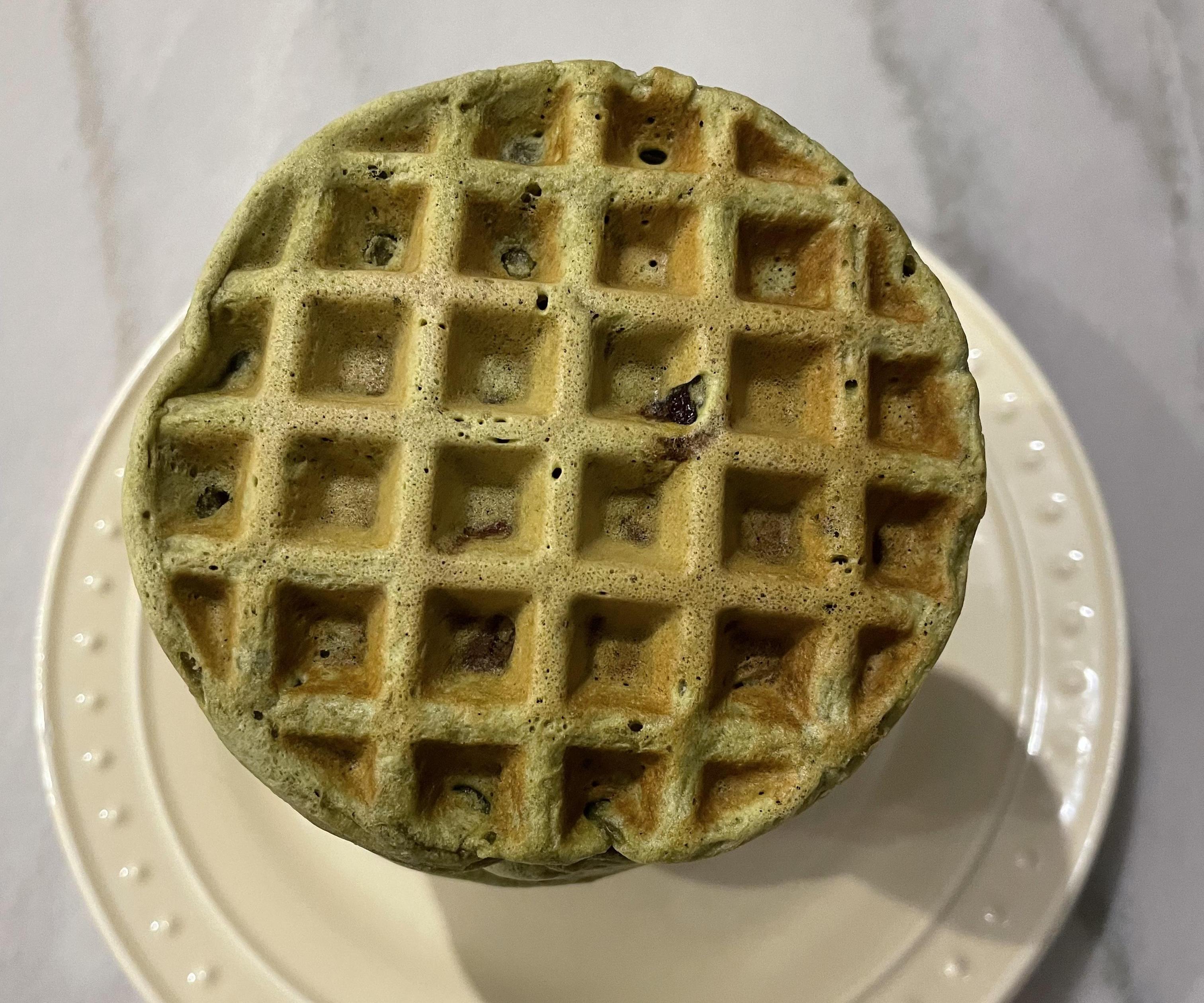 Matcha Chip Waffles