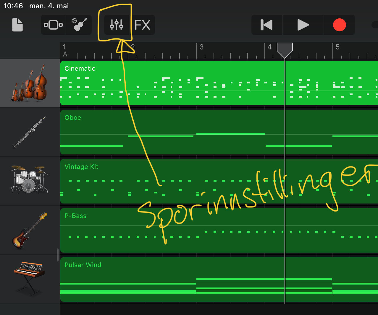 Garage Band På IPad - Mixing (in Norwegian)