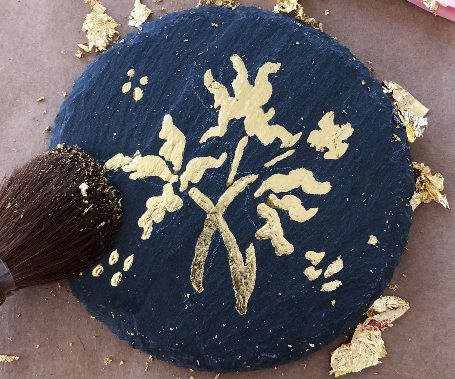 Gilded Botanical Coasters