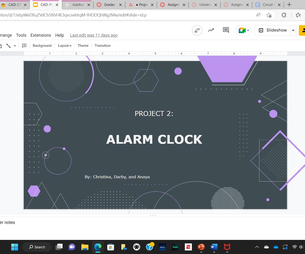 CAD: CPX Alarm Clock