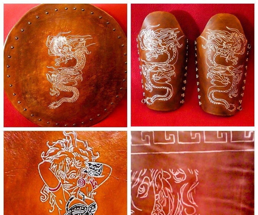 Leather Shield and Decoration