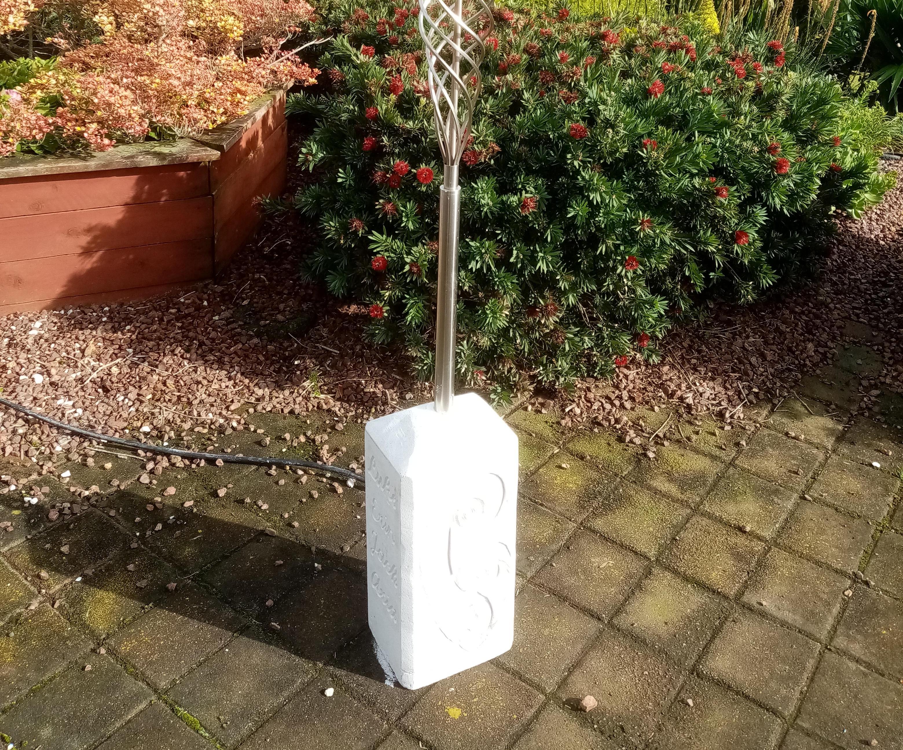 Stone and Steel and Fire Sculpture