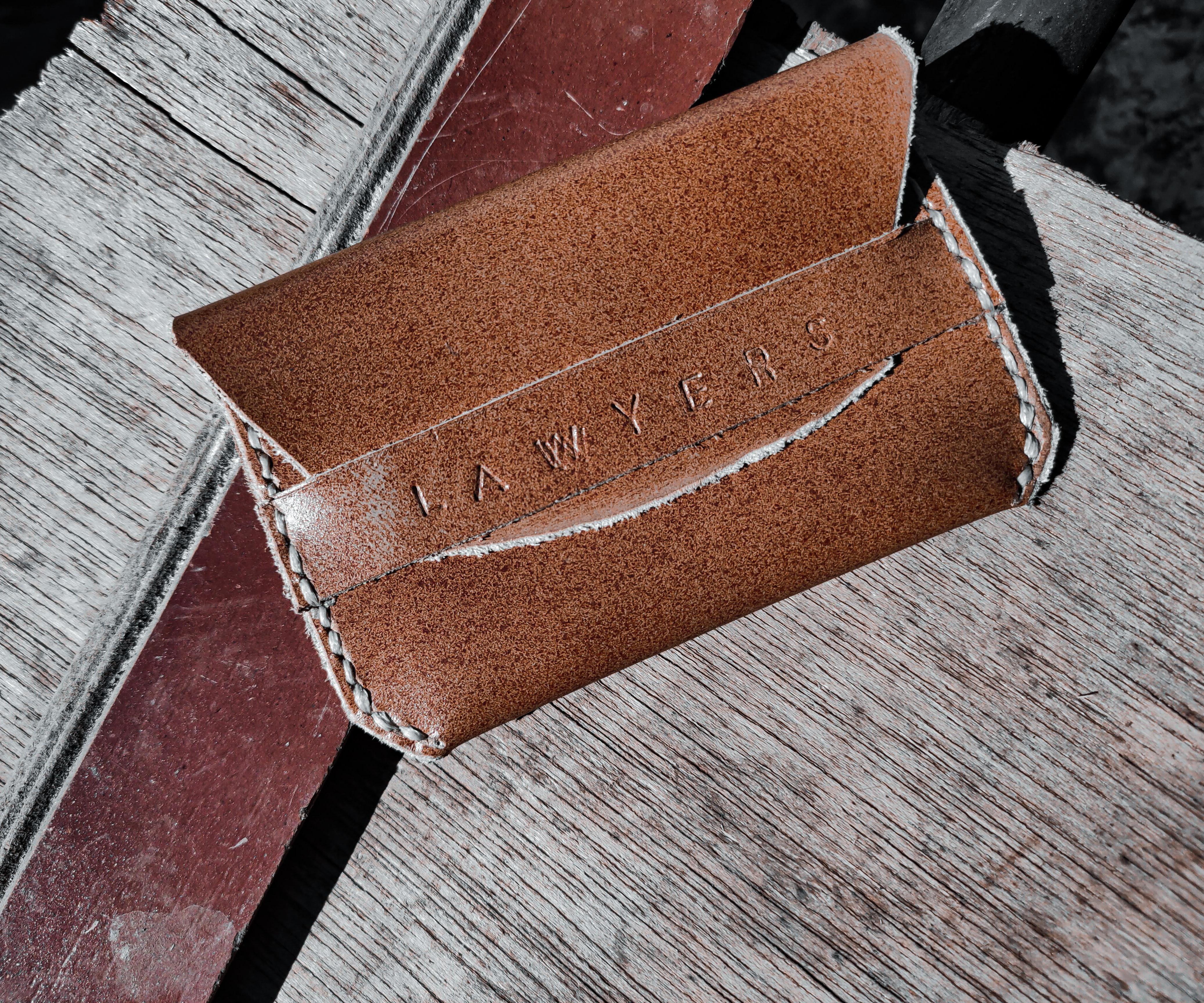 How to Make a LEATHER FLAP WALLET - TUTORIAL - WITH PICTURES