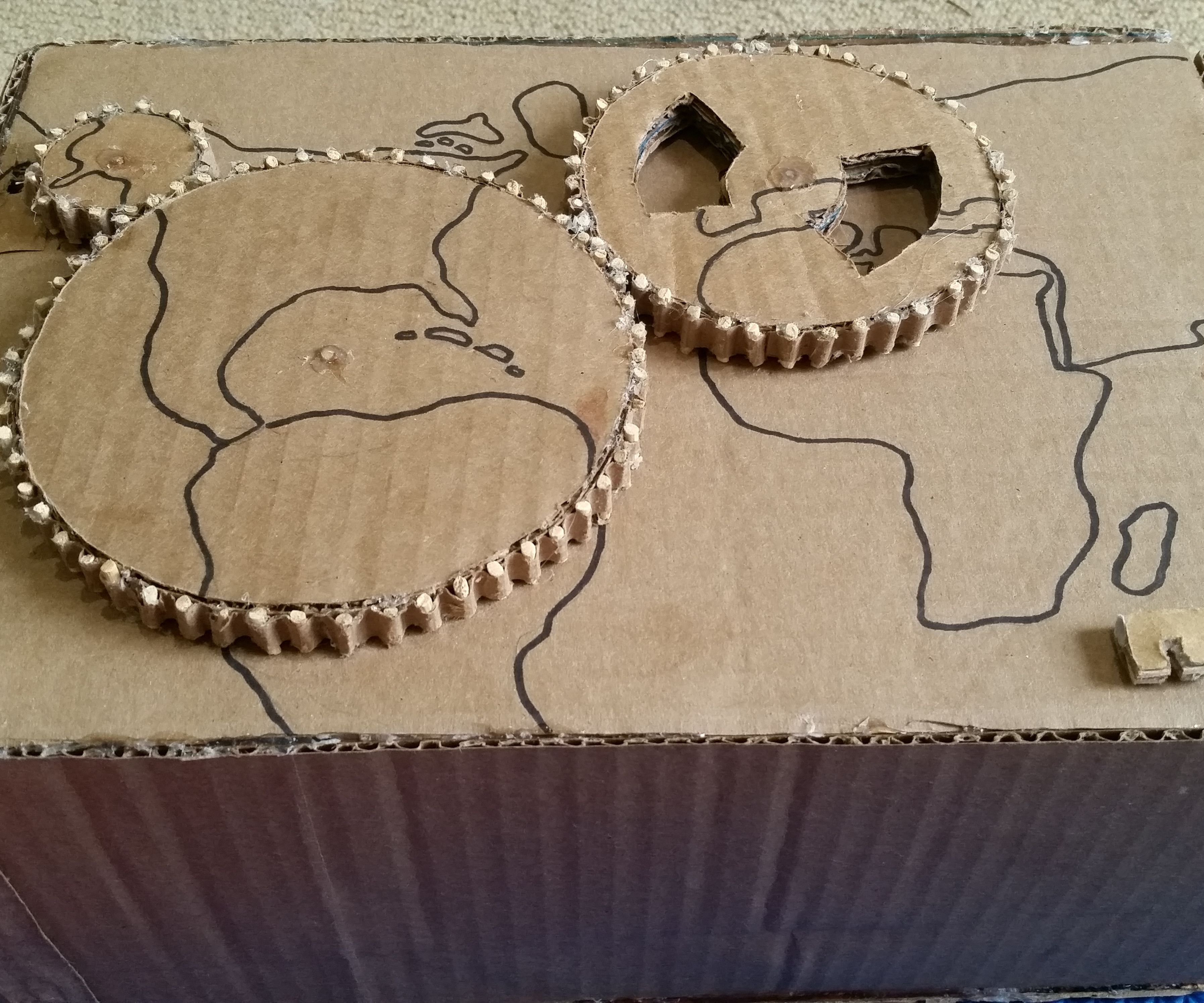 Cardboard Steampunk Puzzle Box