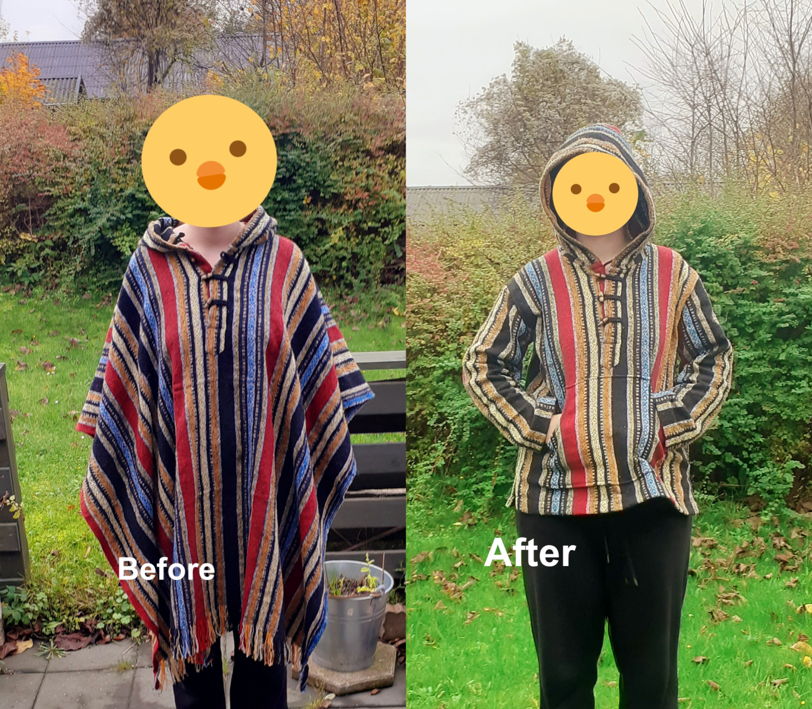Turn a Poncho Into a Baja Hoodie With a Hidden Pocket Organiser (Beginner Friendly)