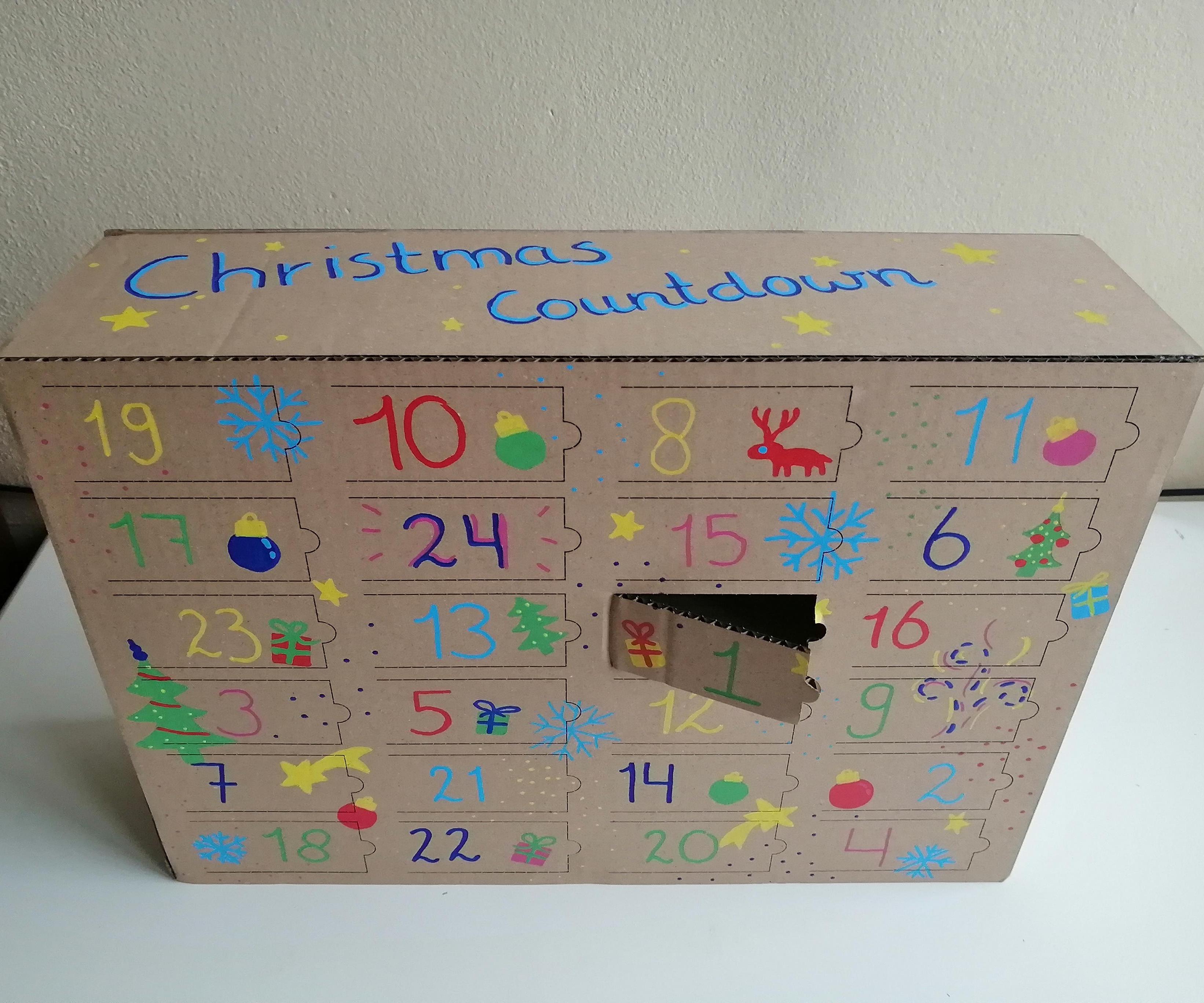Advent Calendar From Cardboard