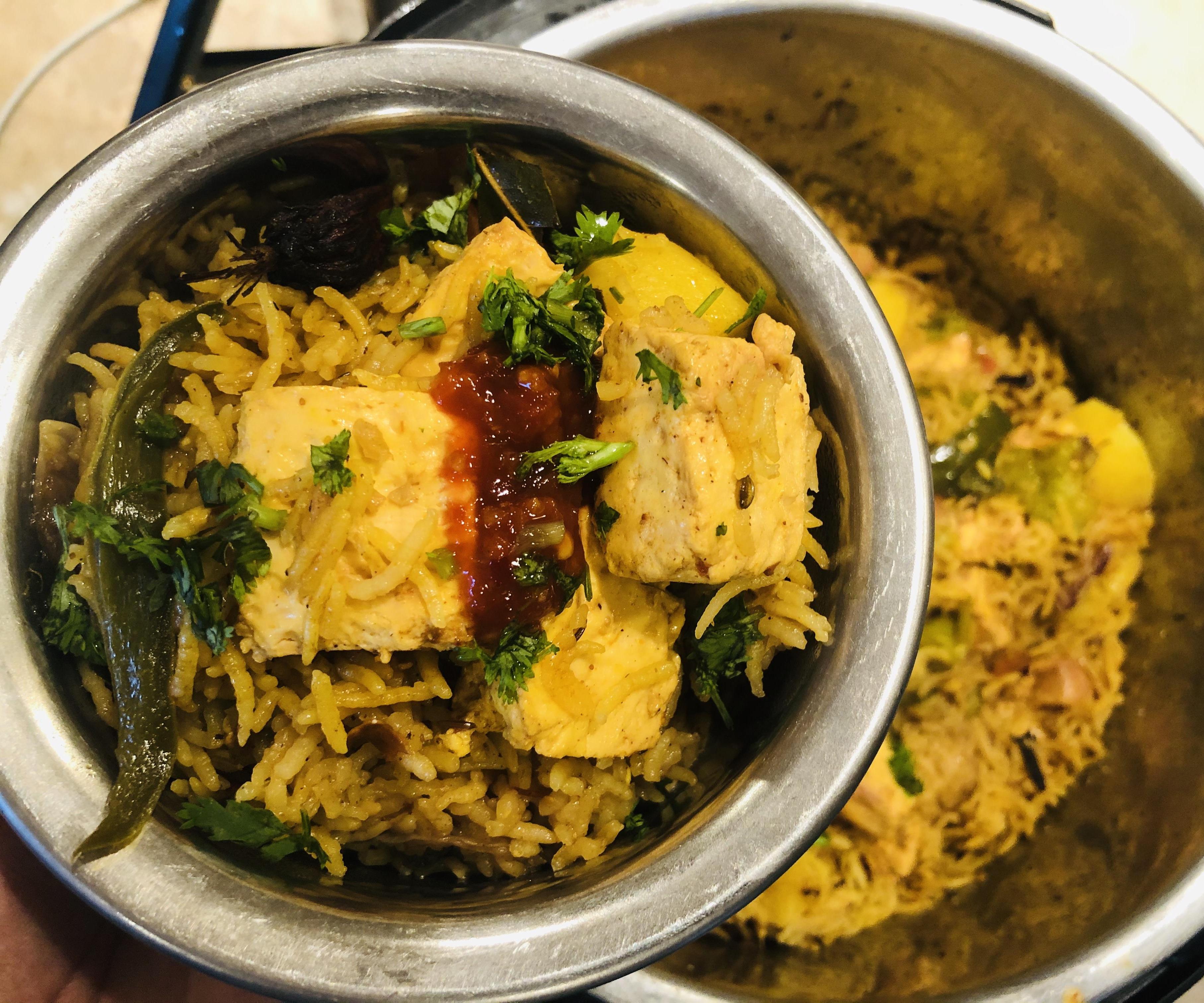 Indo-Chinese Style Paneer Biriyani