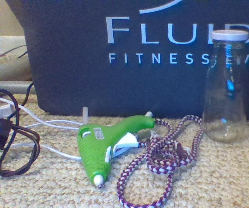 glass bottle with handle