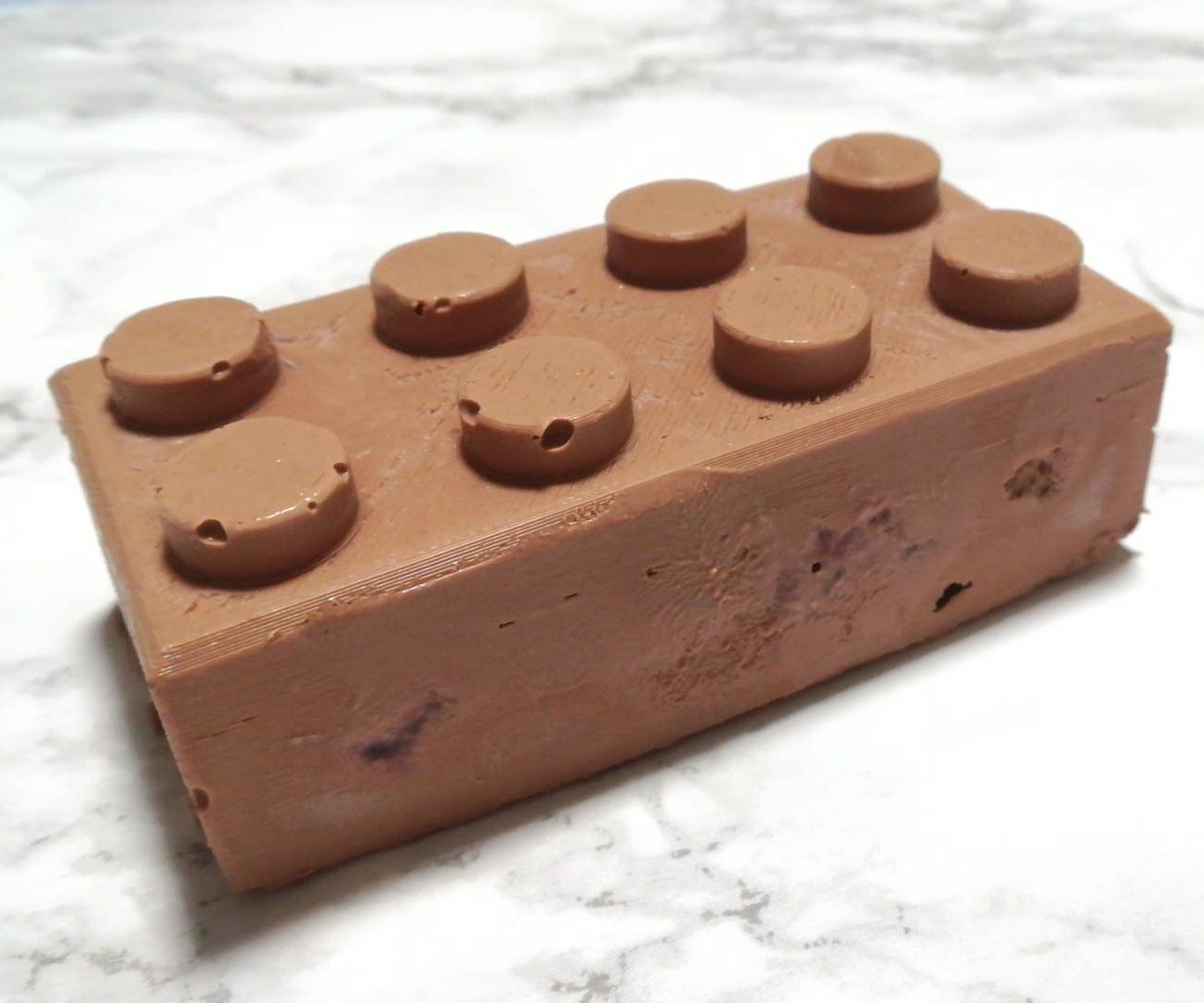 LEGO-Shaped Chocolate Mousse Cake
