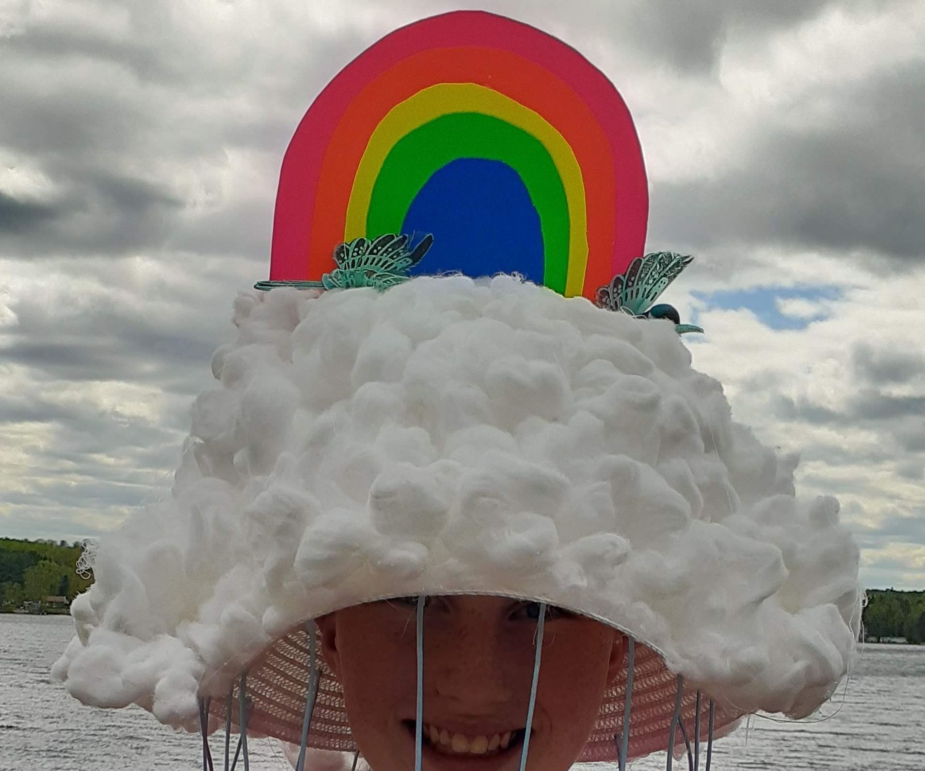 "Somewhere Over the Rainbow" Raincloud Hat