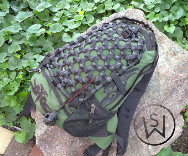 Backpack Cargo Net From Inner Tubes