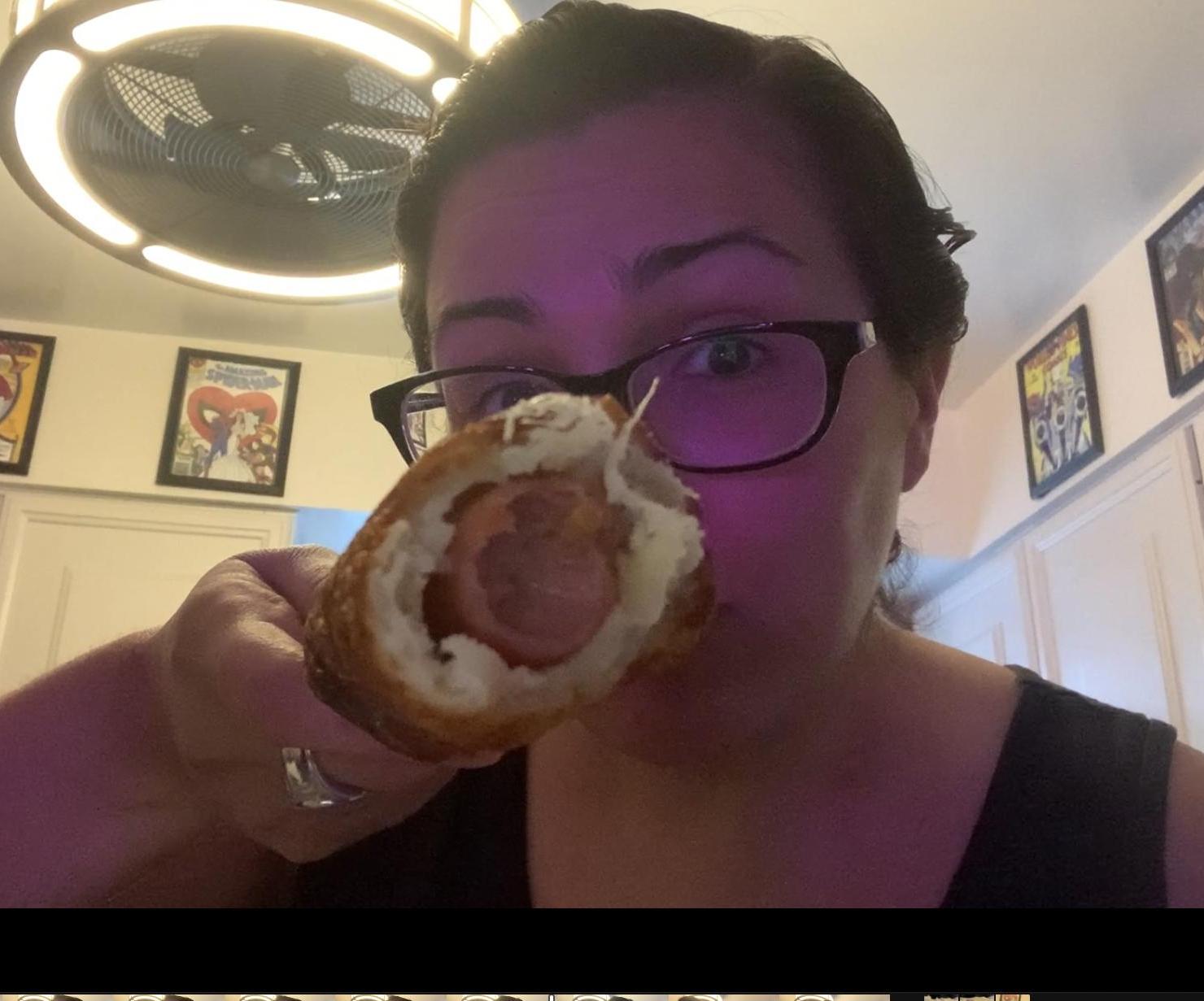 Cheesy Low Carb “Corn” Dogs 