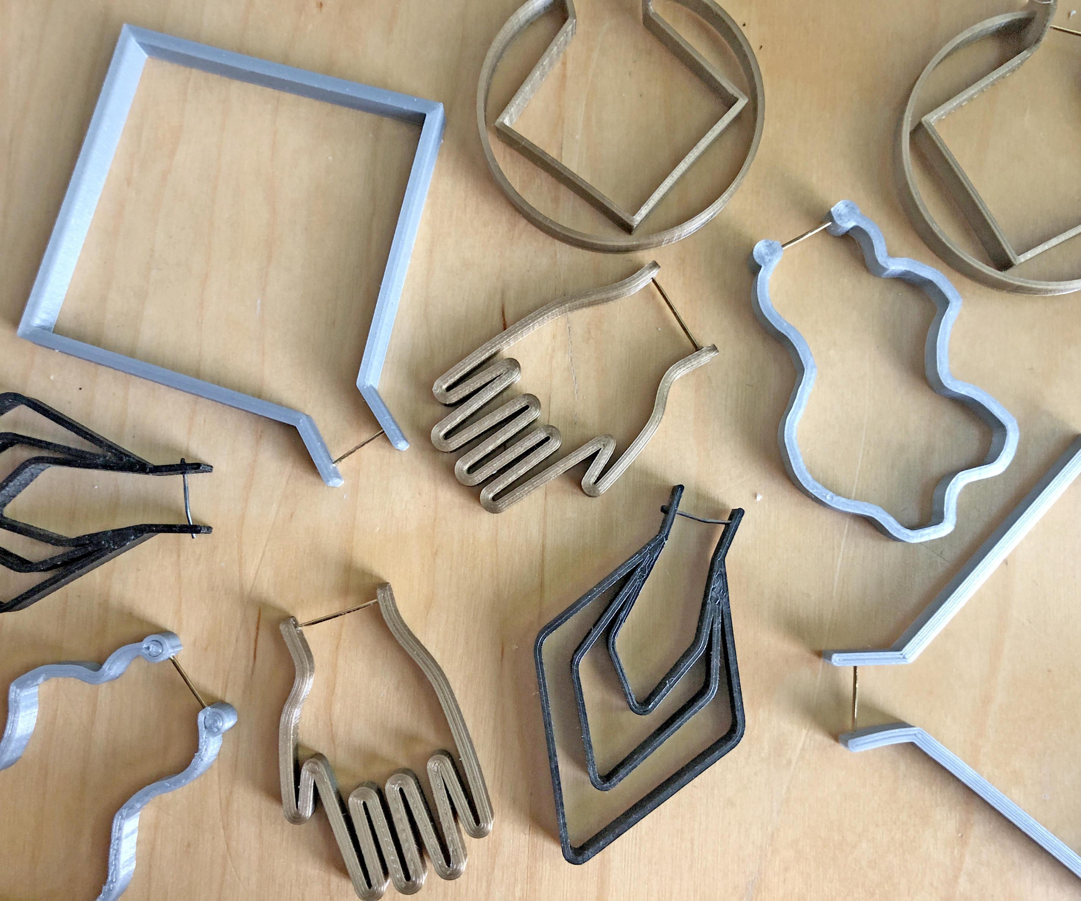 Easy 3D Printed Earhoops in Any Shape