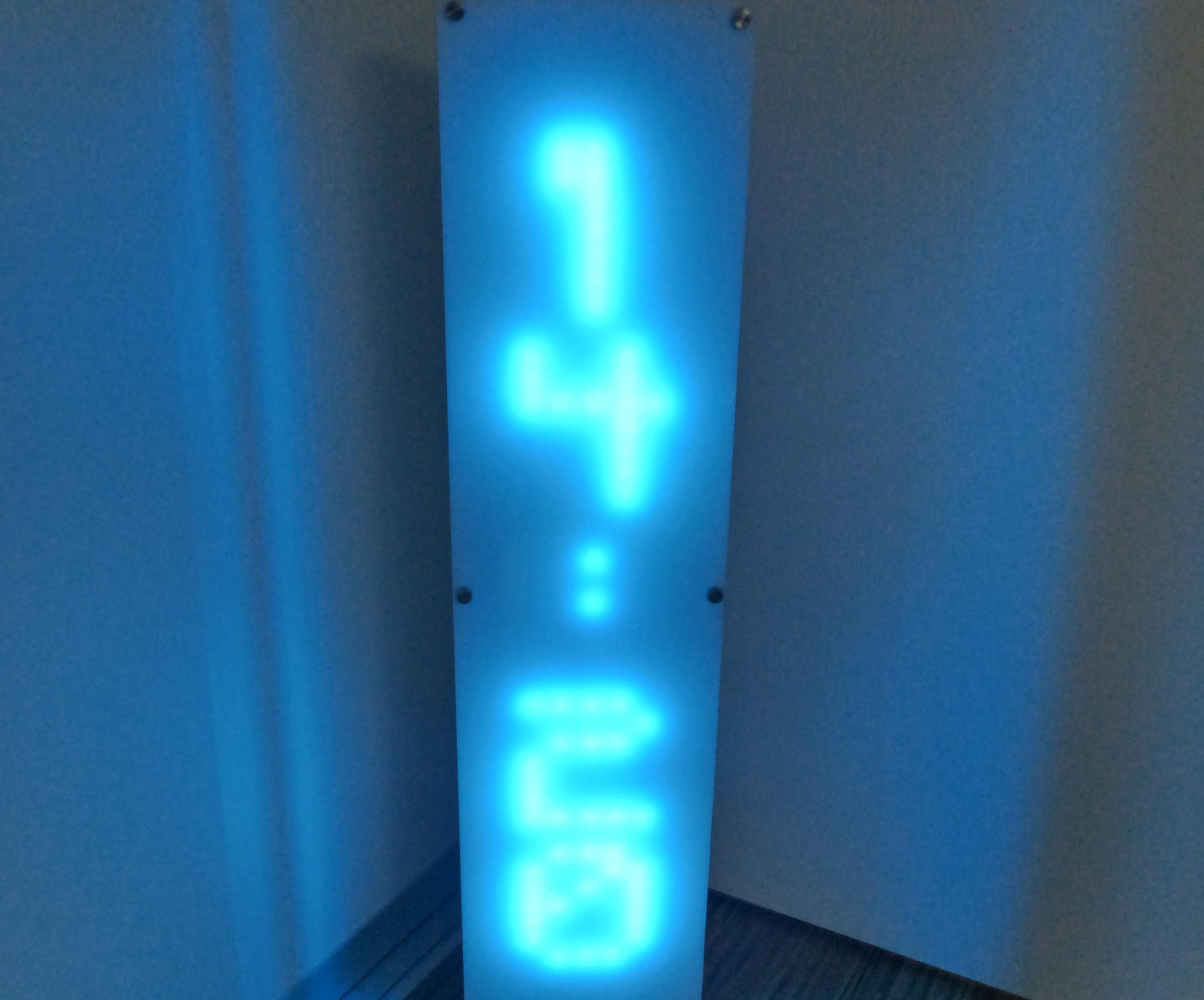 WiFi Controlled LED Strip Matrix Display Clock Light 