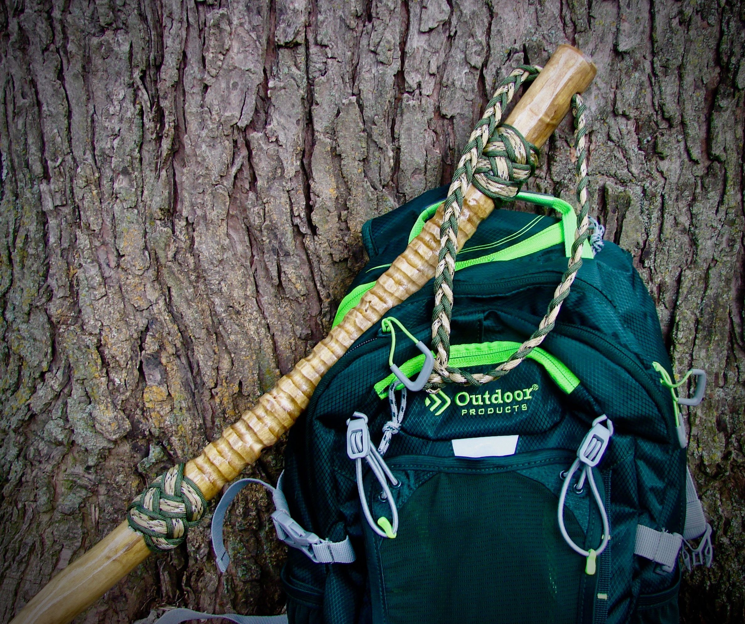 Ribbed Handle Hiking Stick