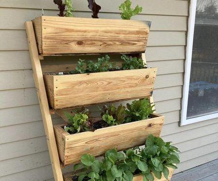 Wooden Vertical Planter