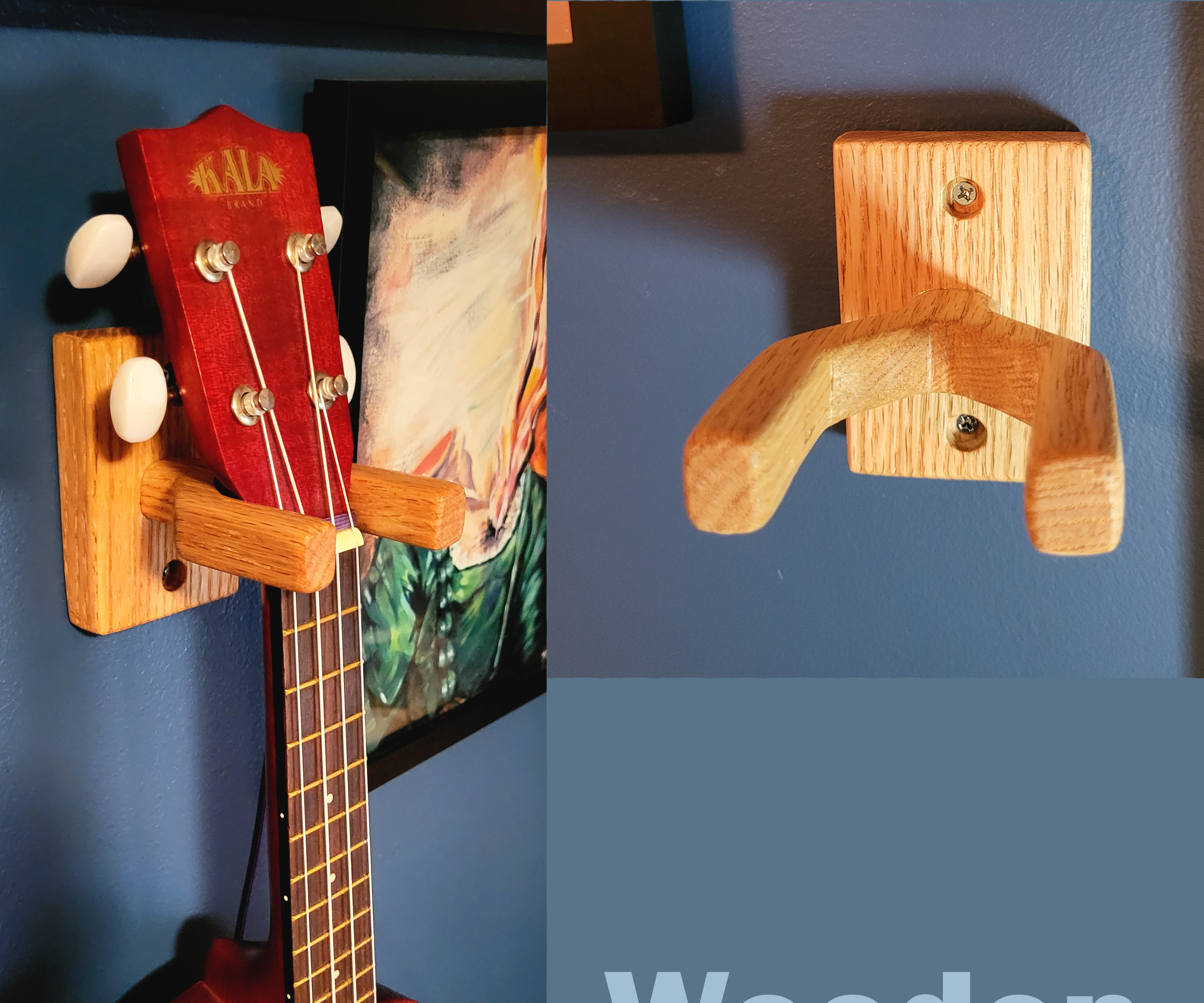 Wooden Ukulele Wall Hanger