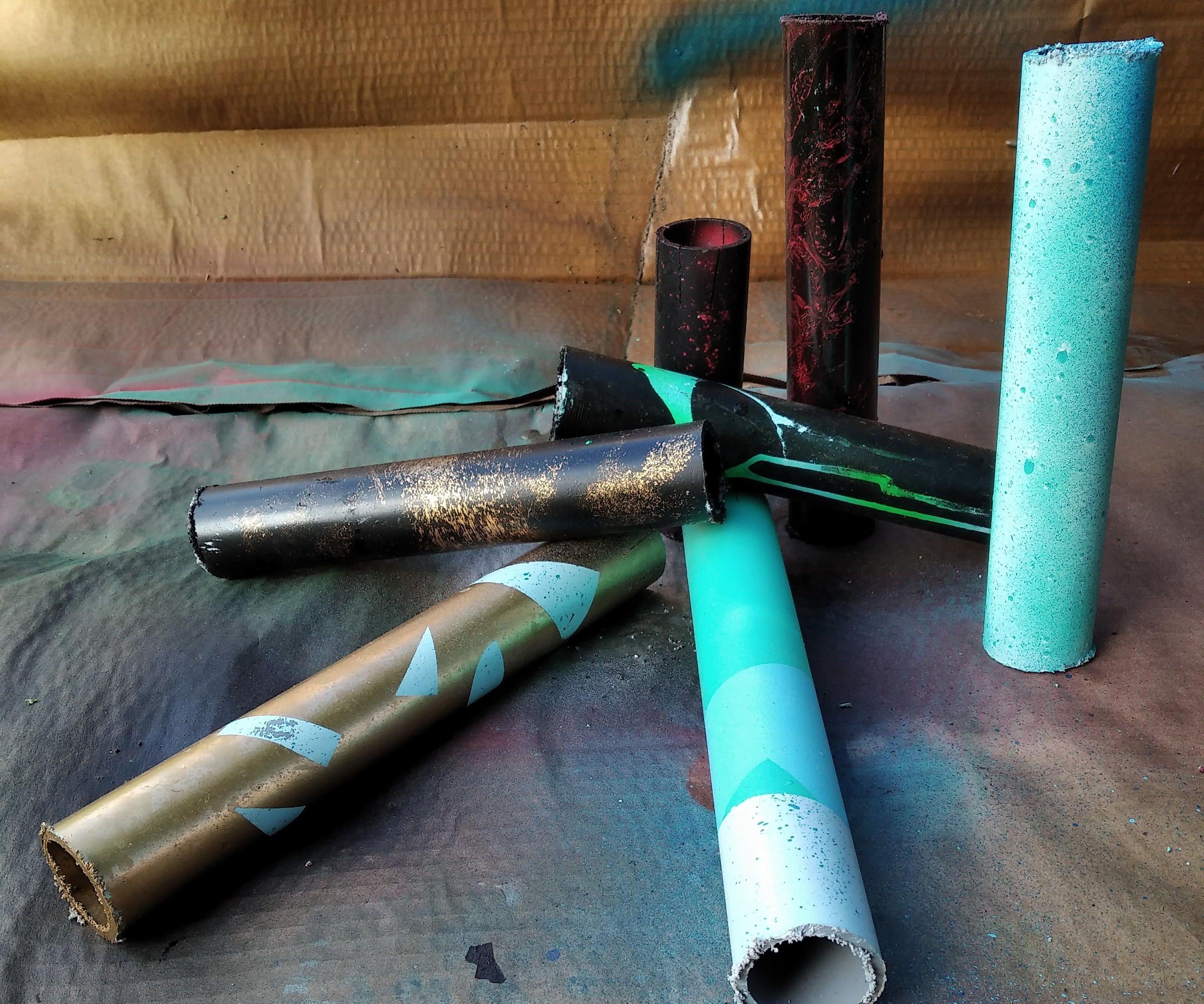 Experimenting With Spraypainting Pipes