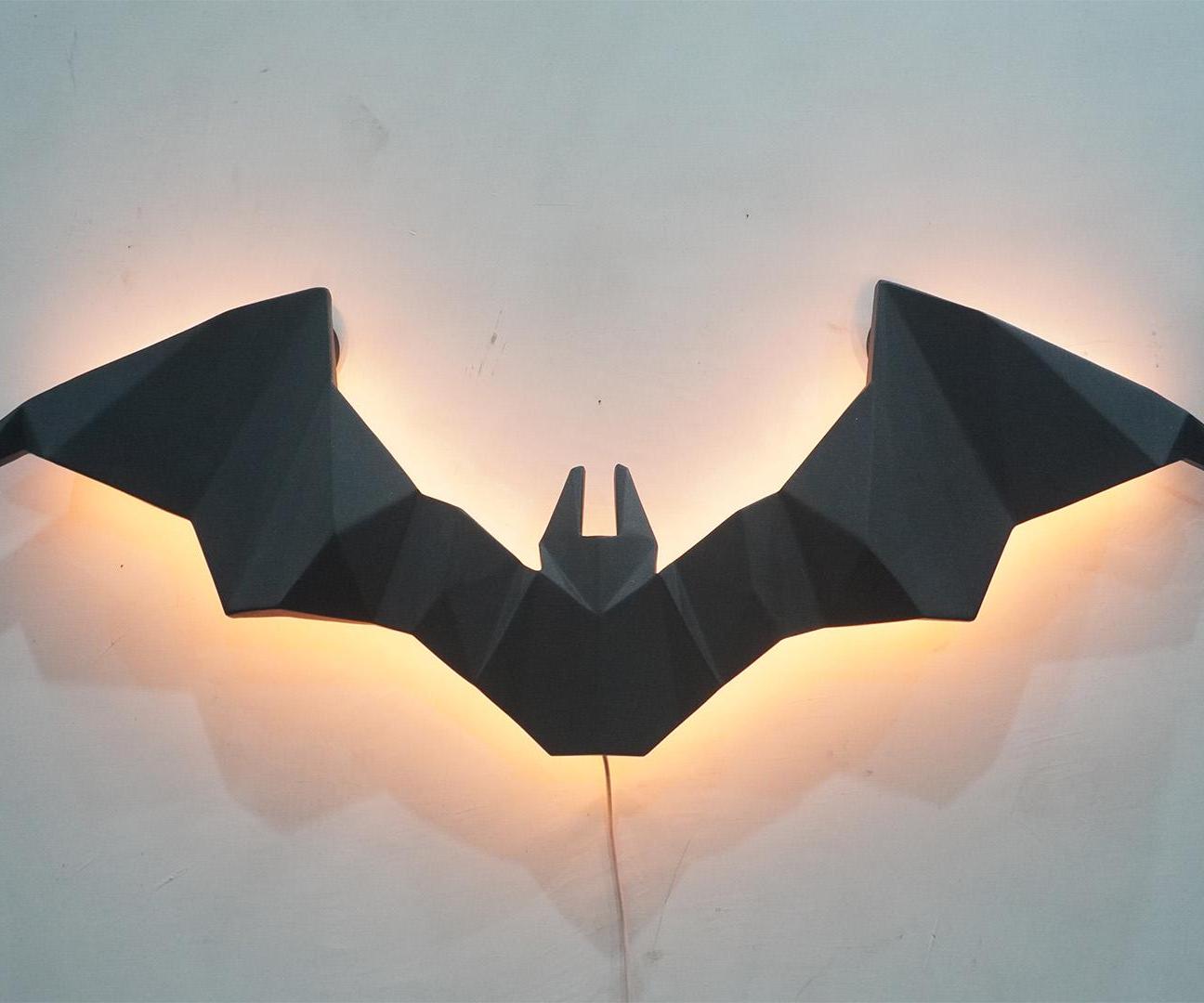 Low Poly Batman Wall Art