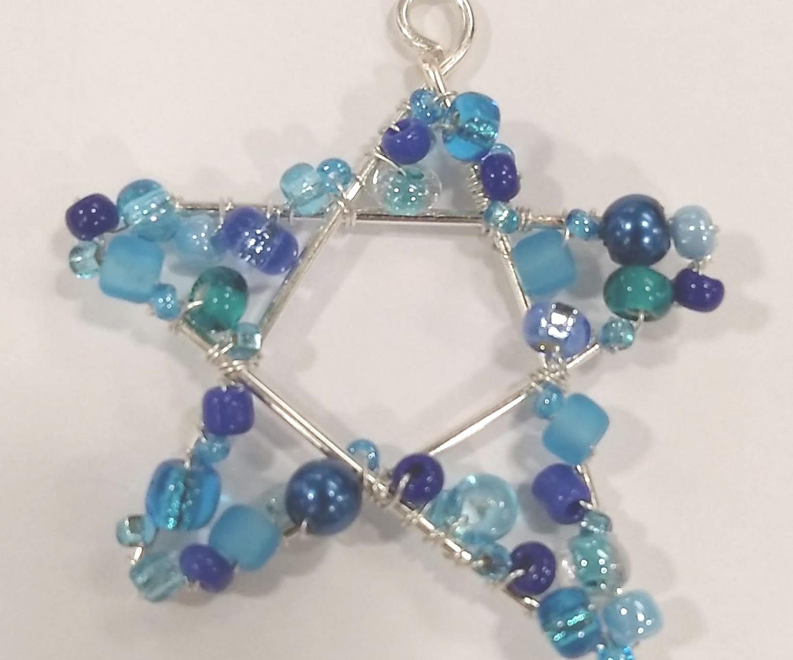 Sparkling Wire Star Pendant (or Ornament)