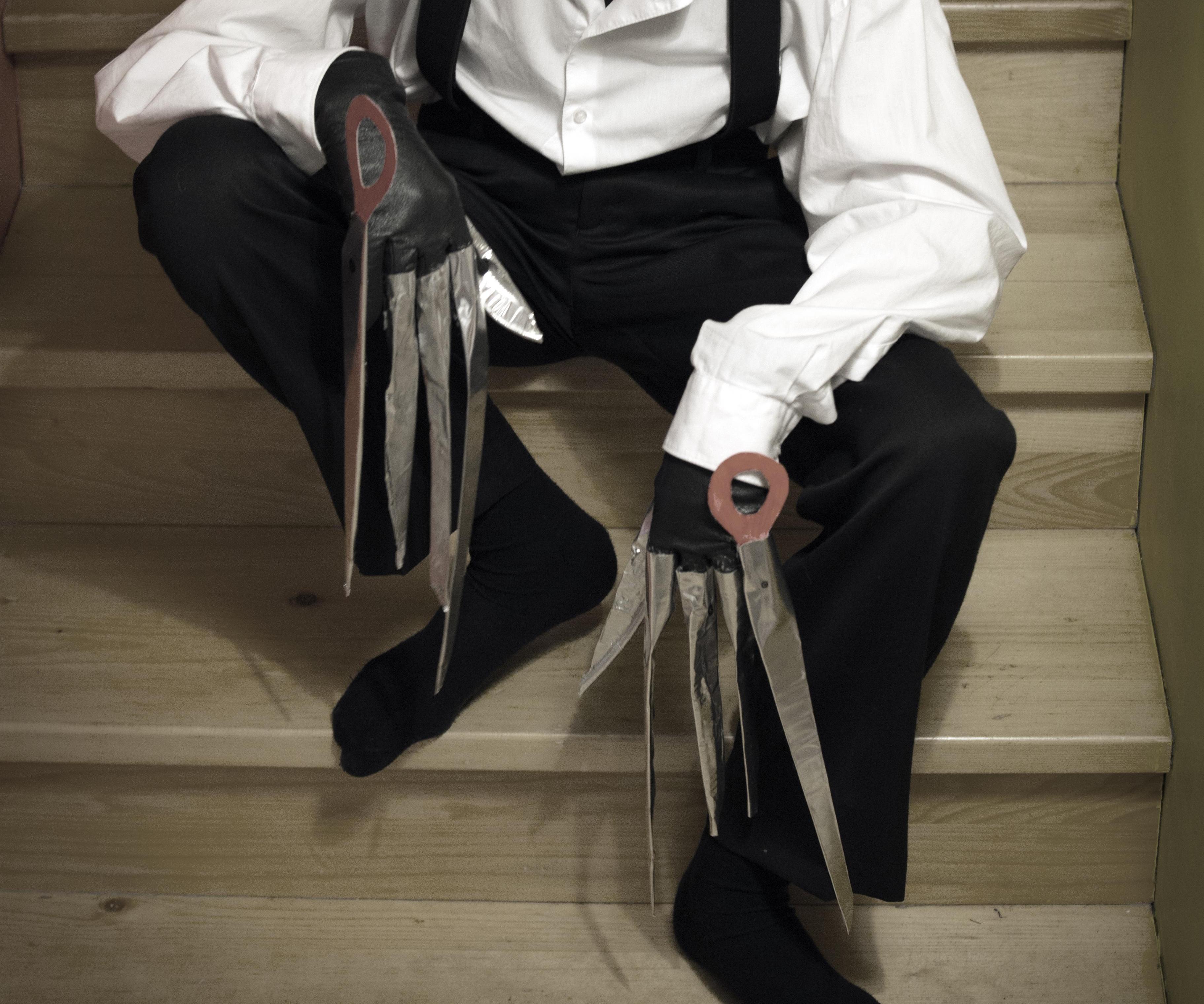 Edward Scissorhands Costume and Hand Prop