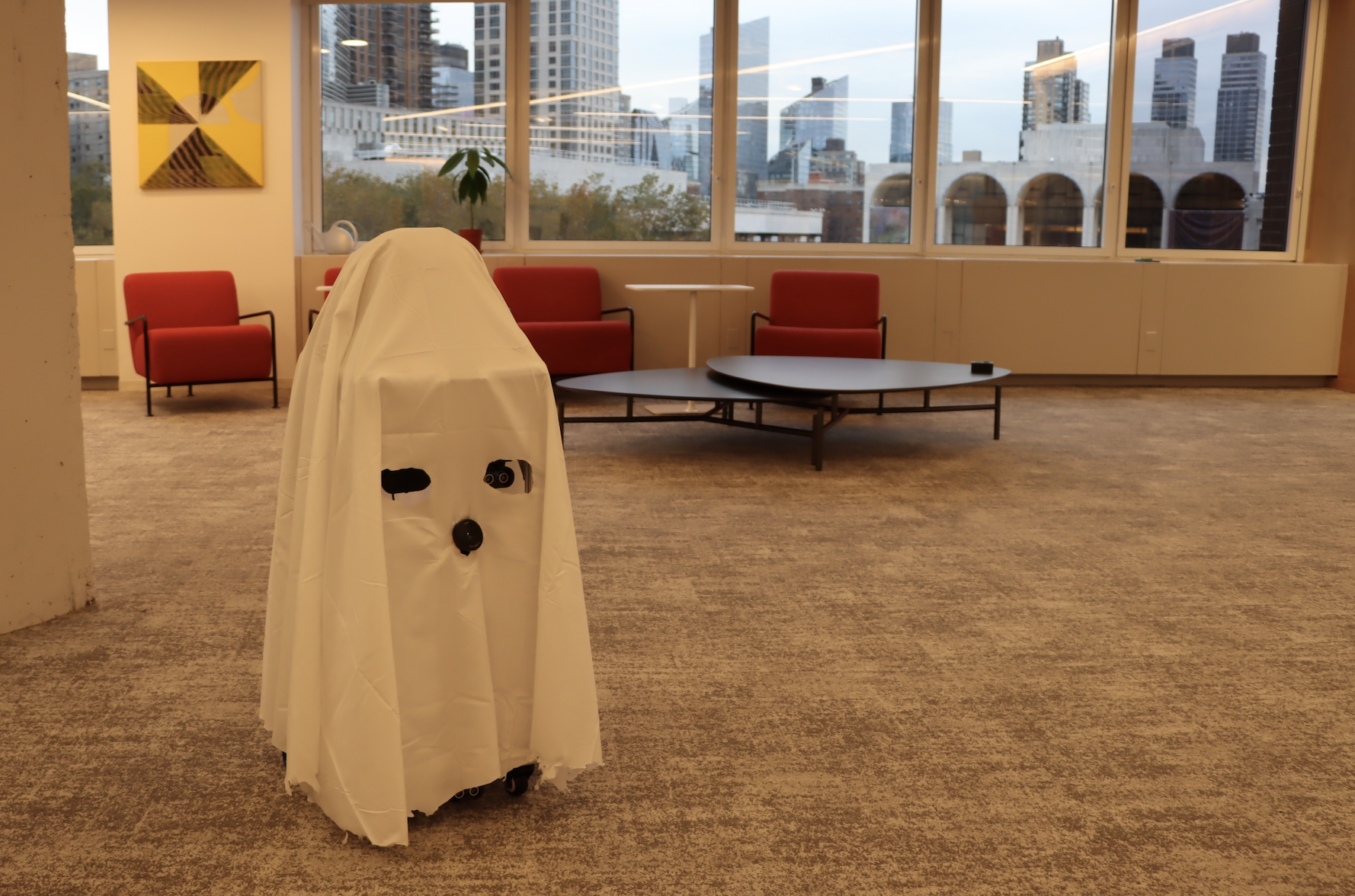 Creepsy: Scary Autonomous Human Following Robot