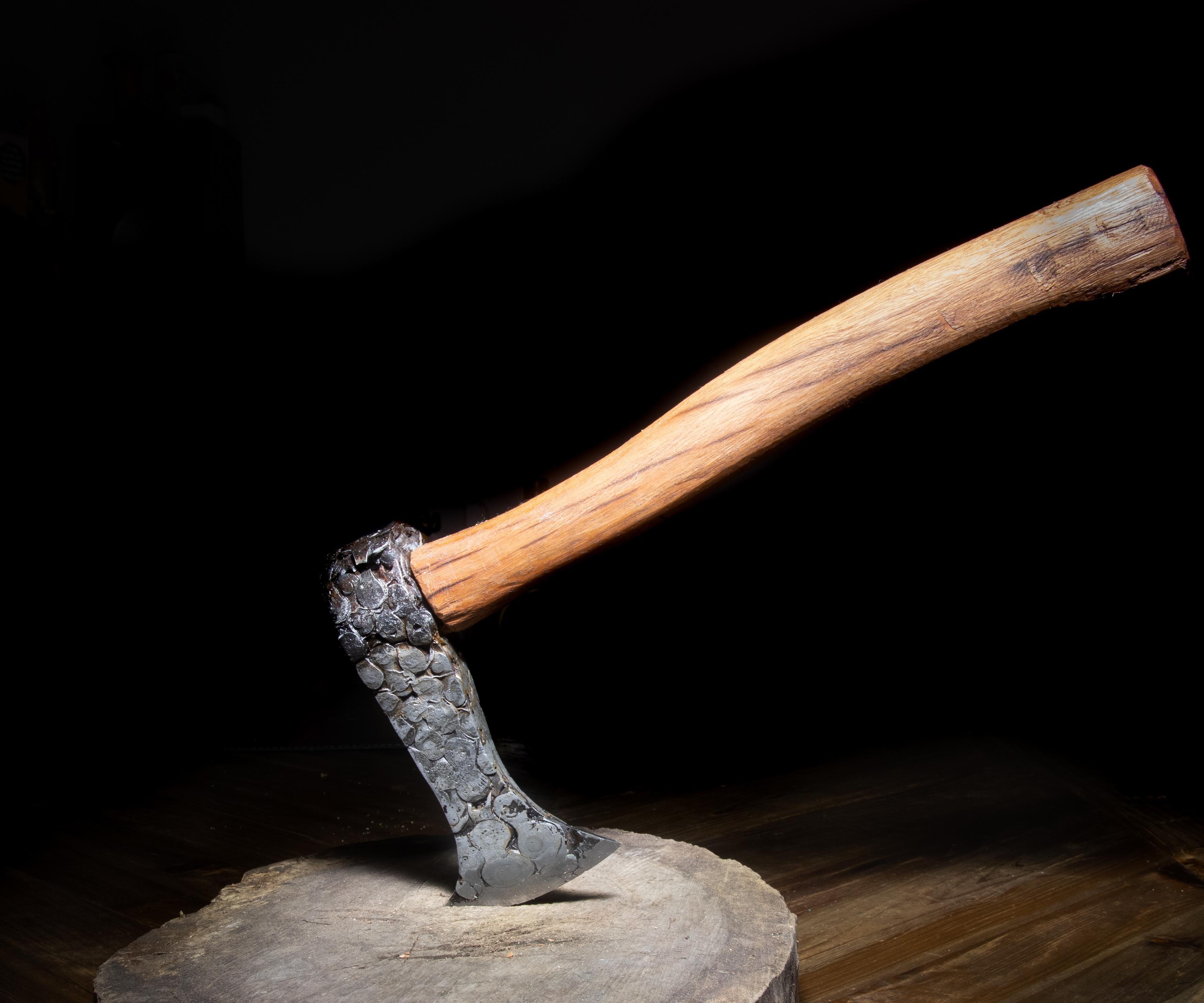 Axe Made From Bike Chain and an Old Rasp. Aka: Mad Maxe!