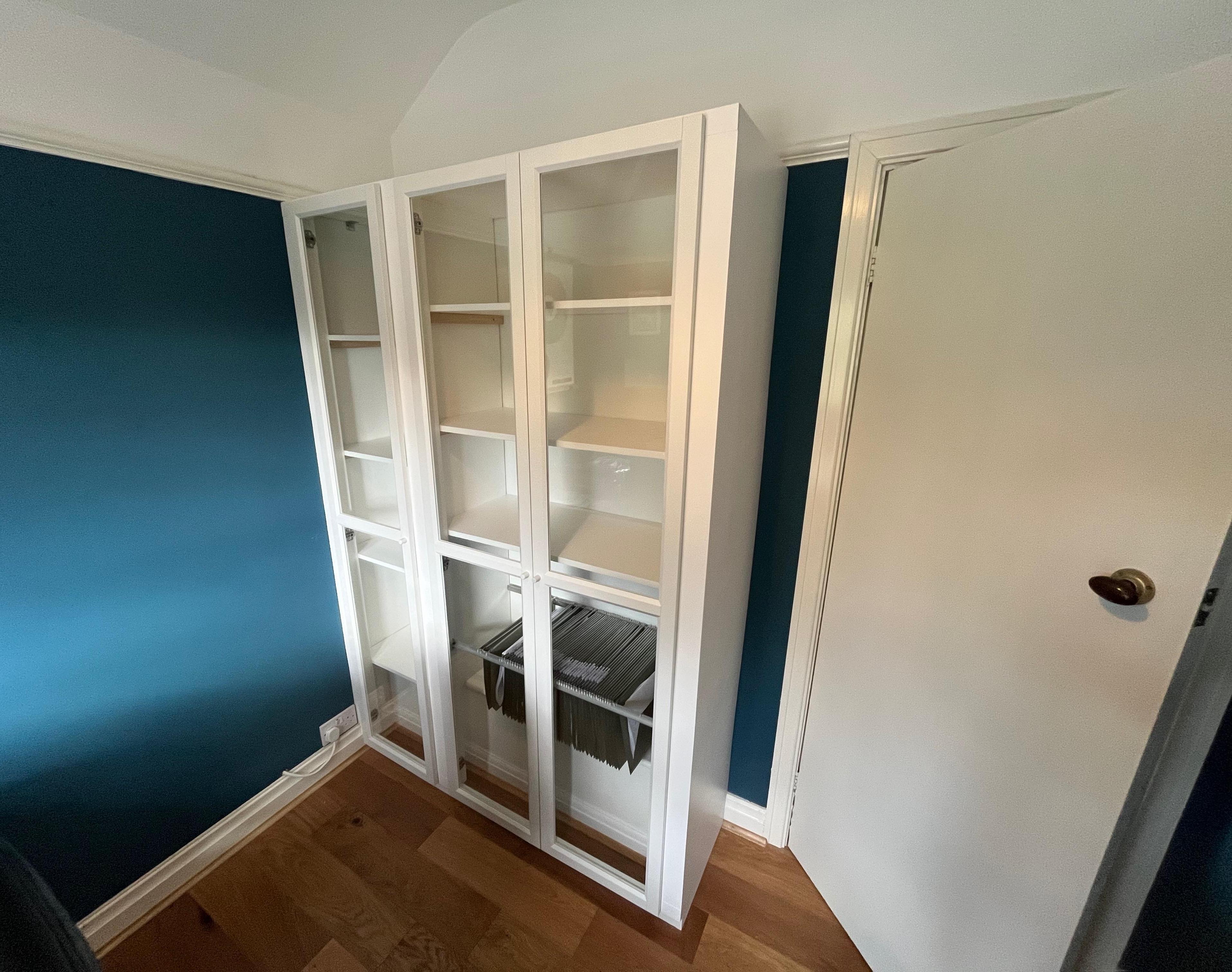 Semi Modular Semi Flat Pack Office Storage With Integrated Filing  Cabinet