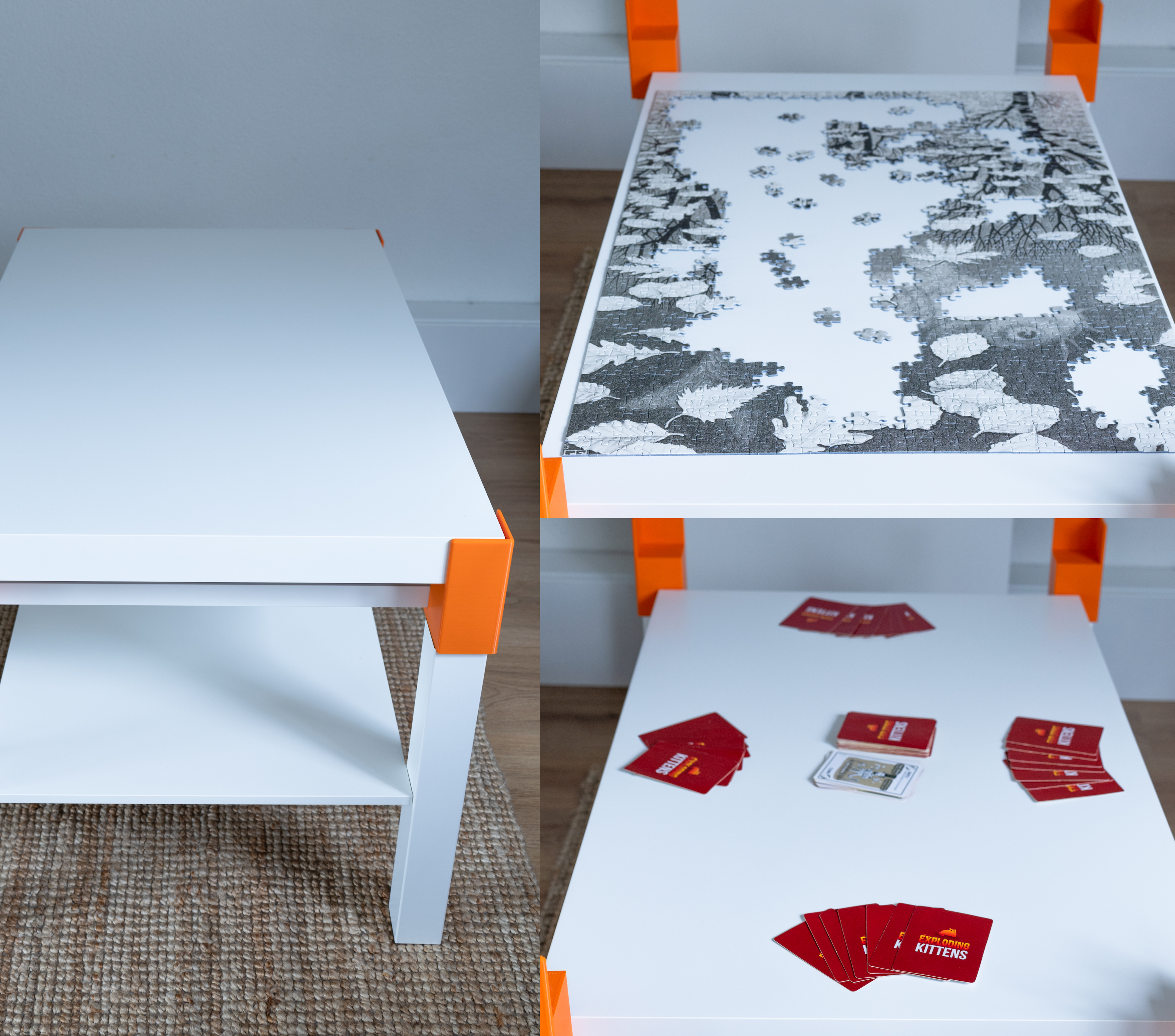 IKEA Lack Hack: Hidden Extra Shelf for Puzzles and Games Using 3D Printed Parts