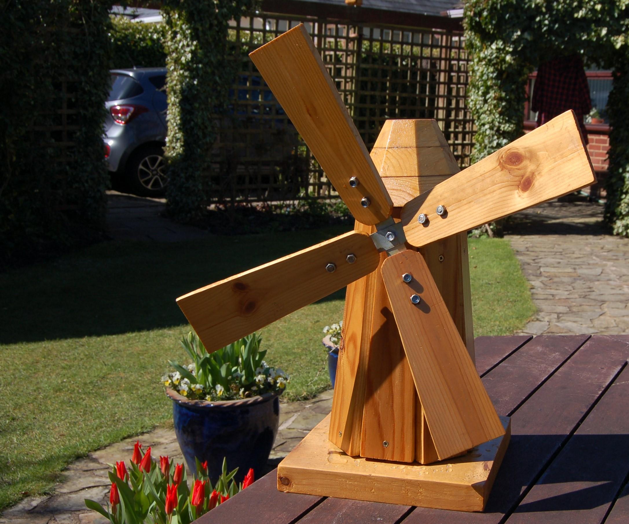 DIY Timber Model Garden Windmill
