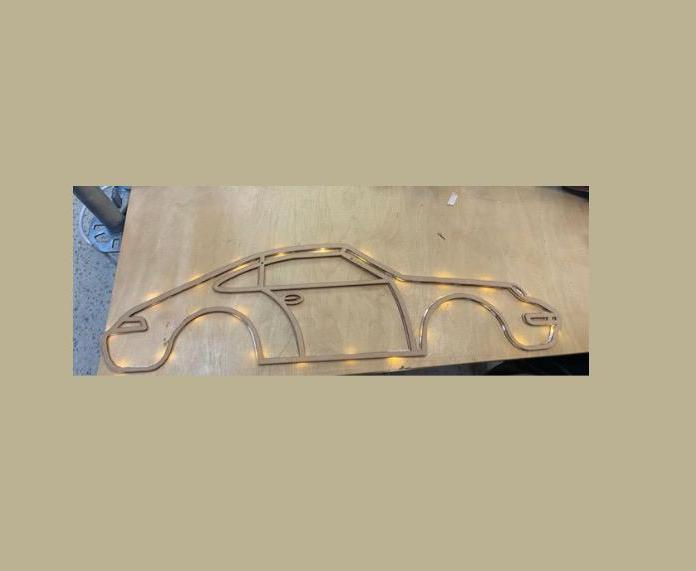 Silueta Porsche 911 De Pared