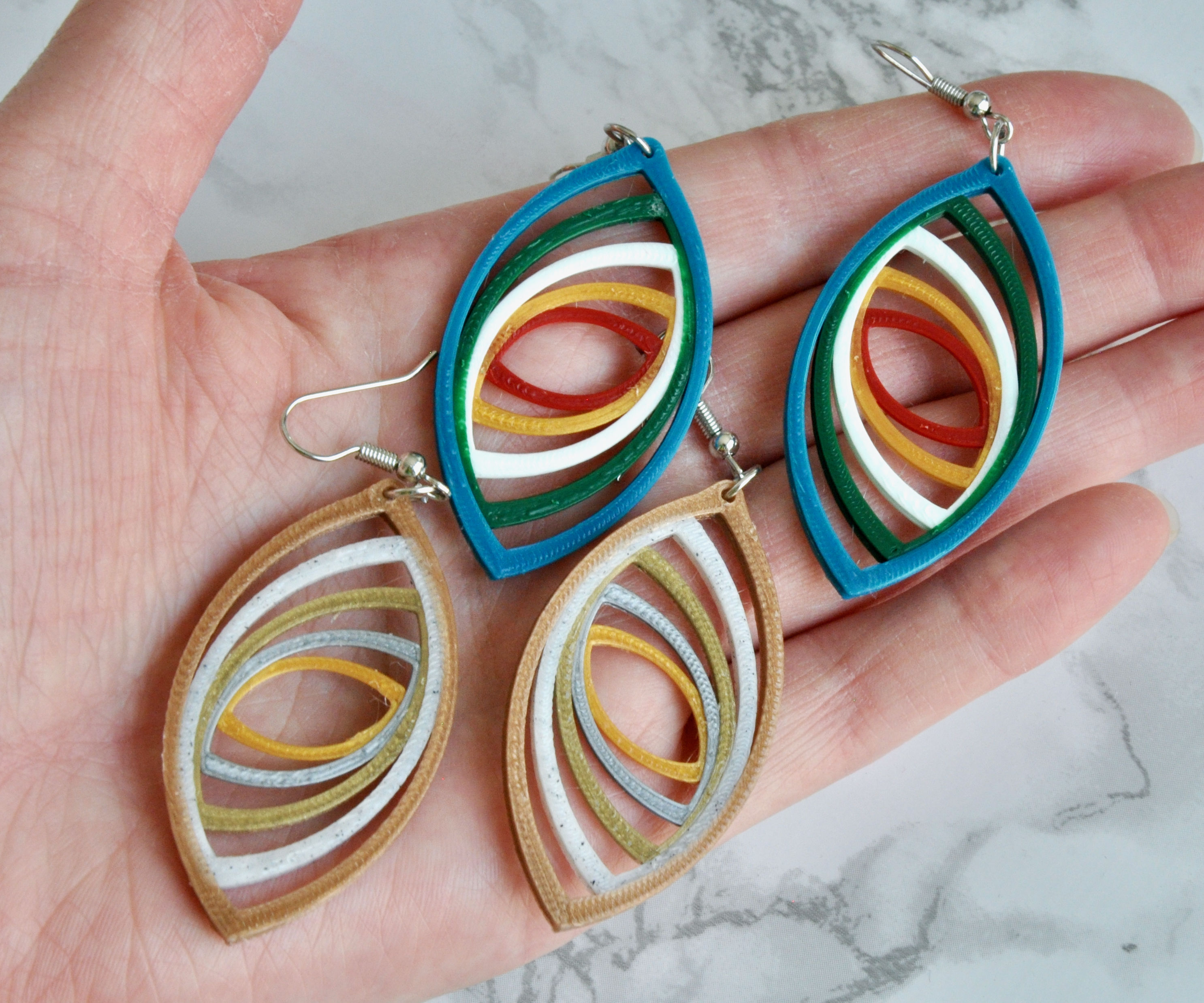 Recursive Infinity Earrings - 3D Print