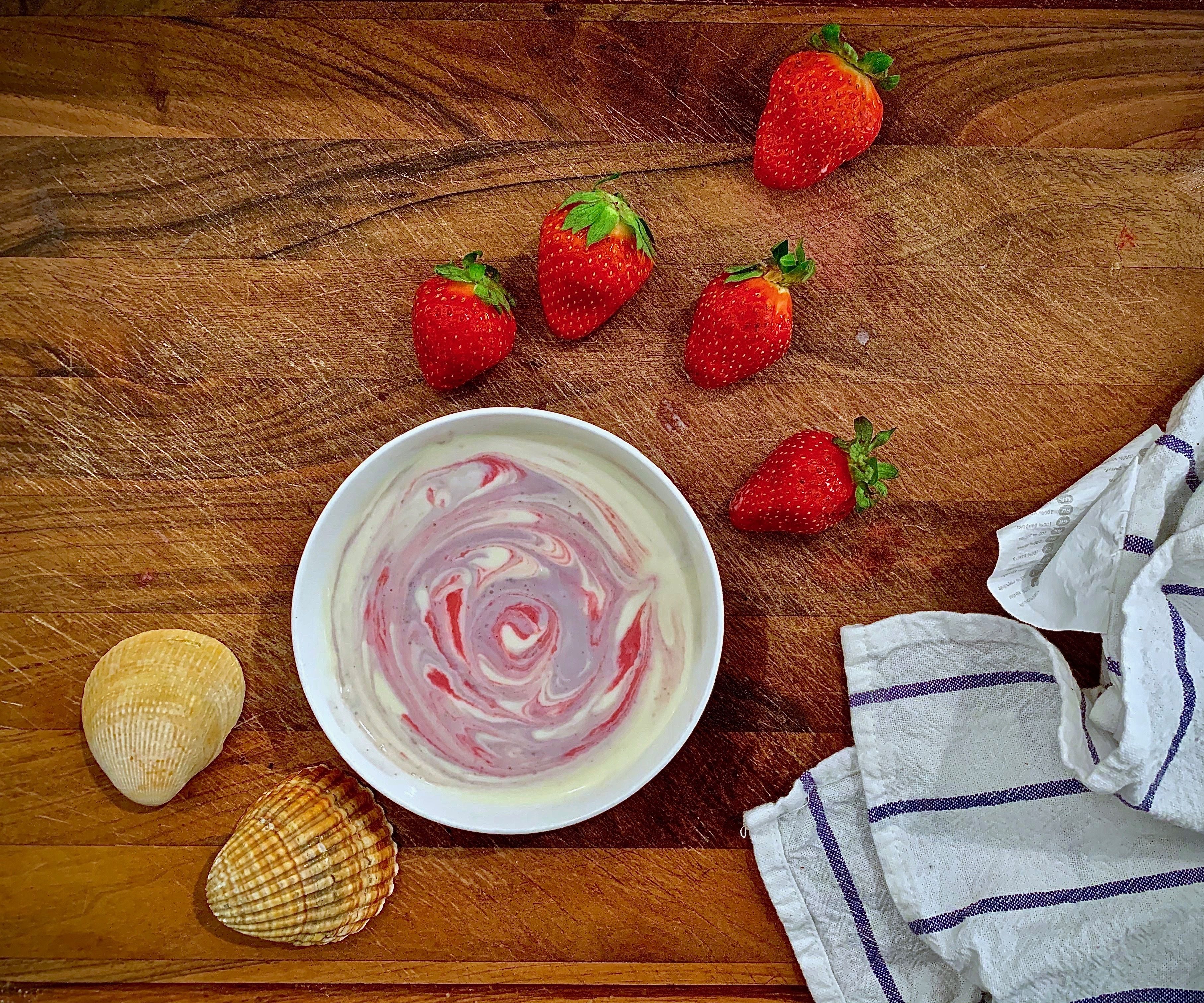 No Churn Marbled Ice Cream Mousse