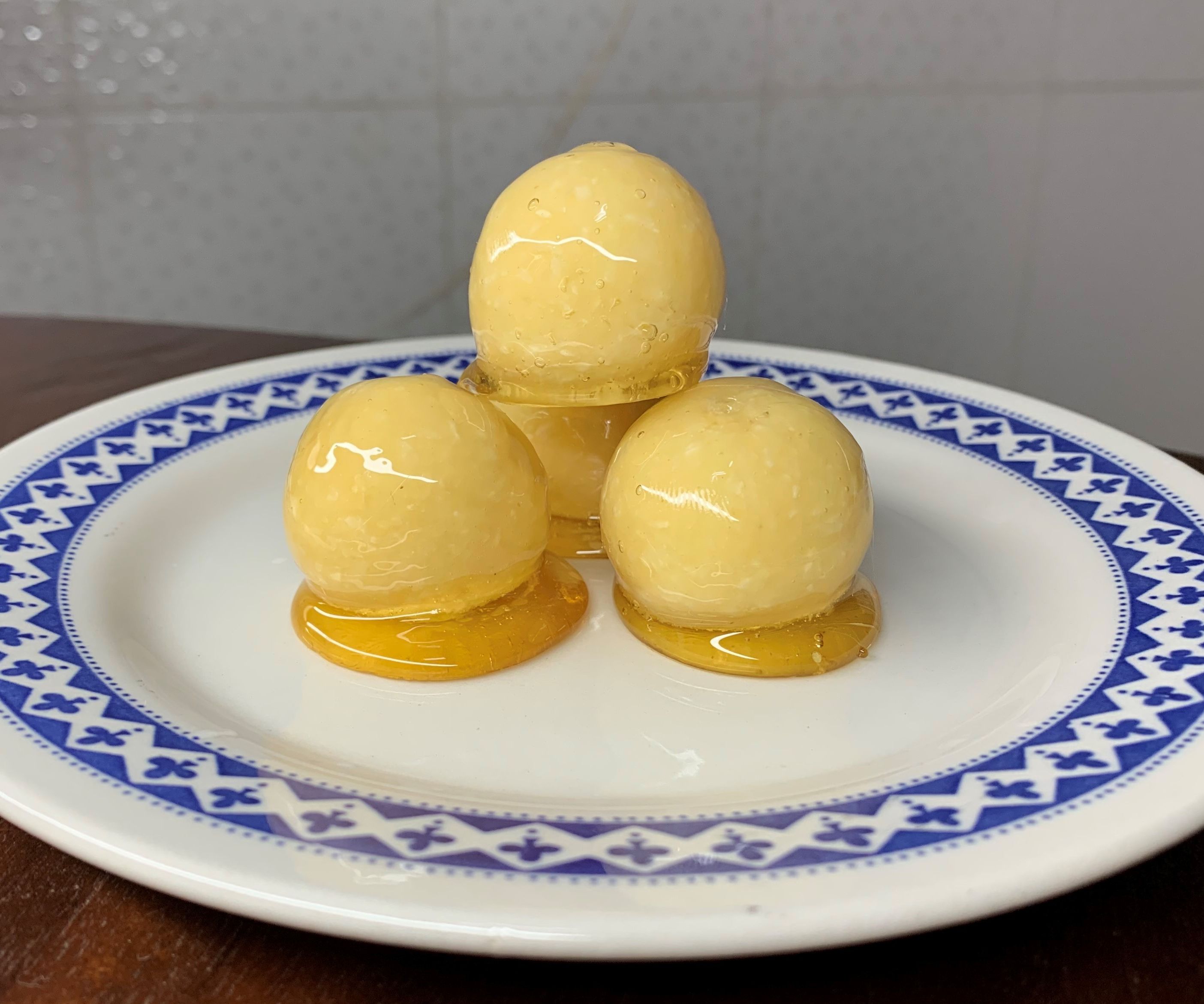 "Glass-Coated" Coconut Truffle