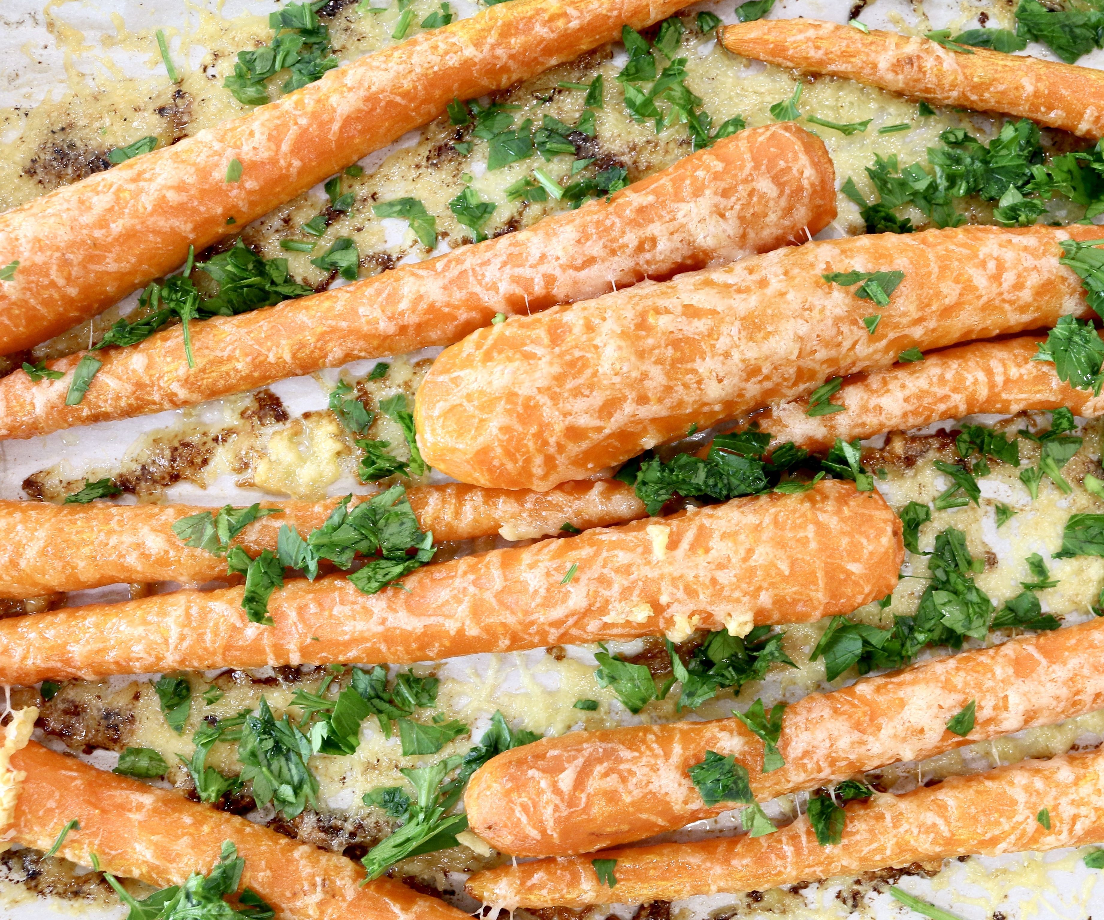 Parmesan Roasted Carrots With Garlic
