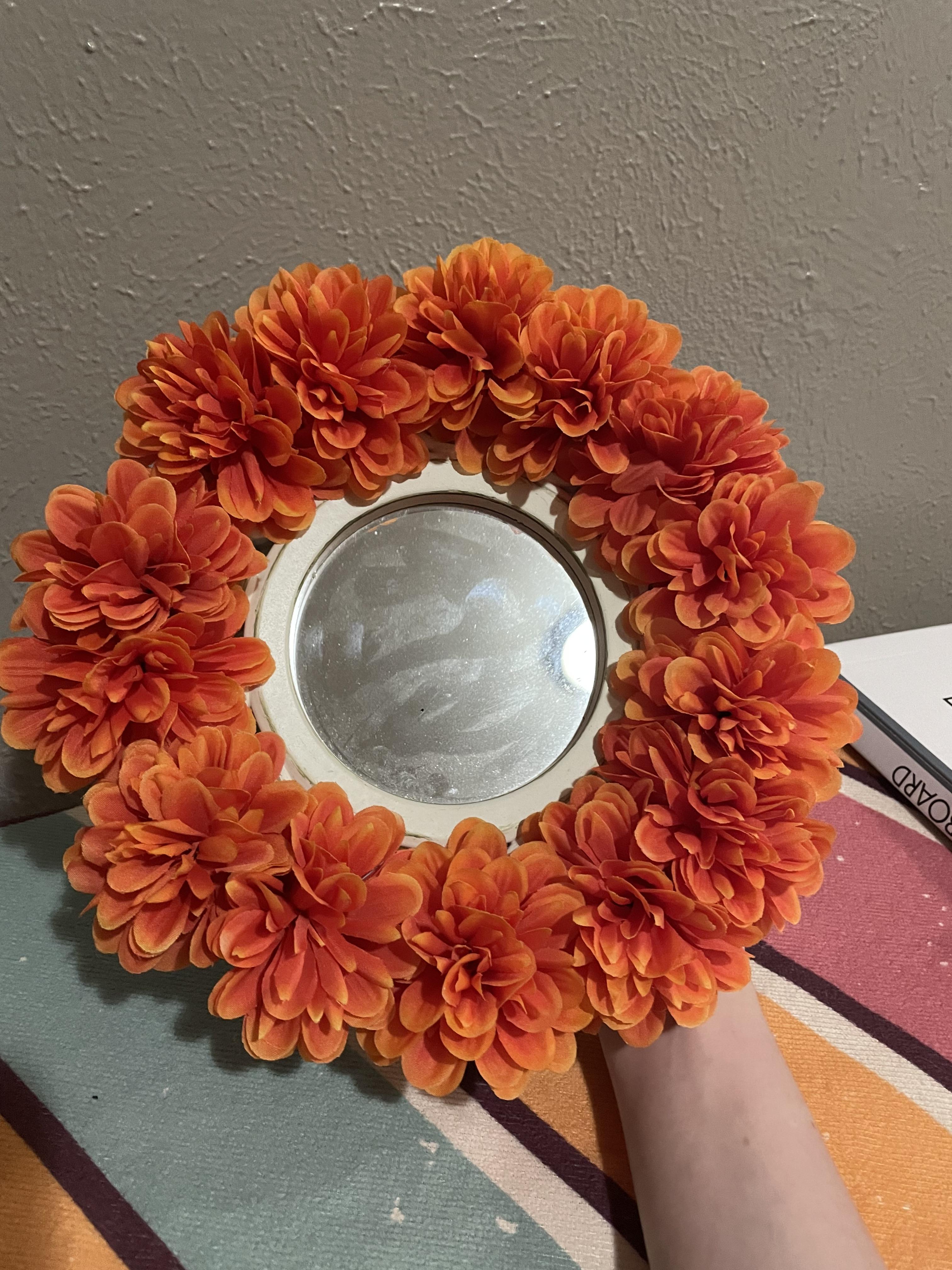 DIY Floral Border Mirror