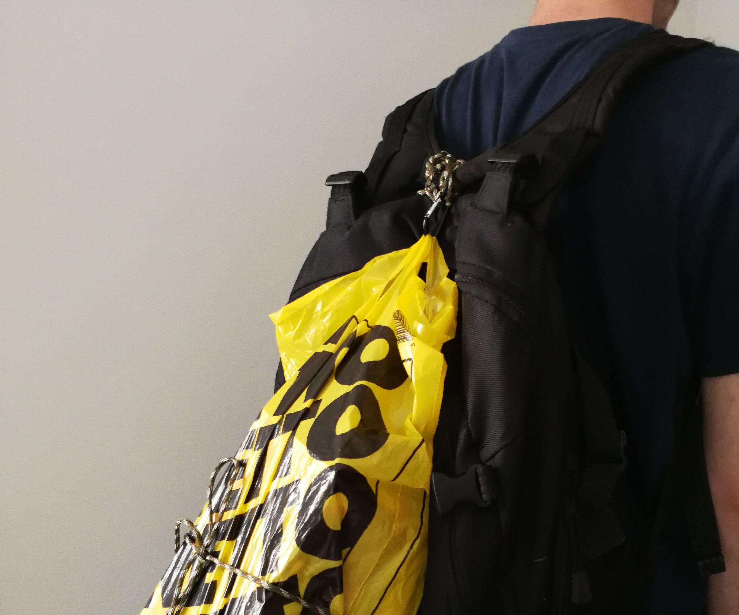 Shopping Bag Fastner to Your Backpack