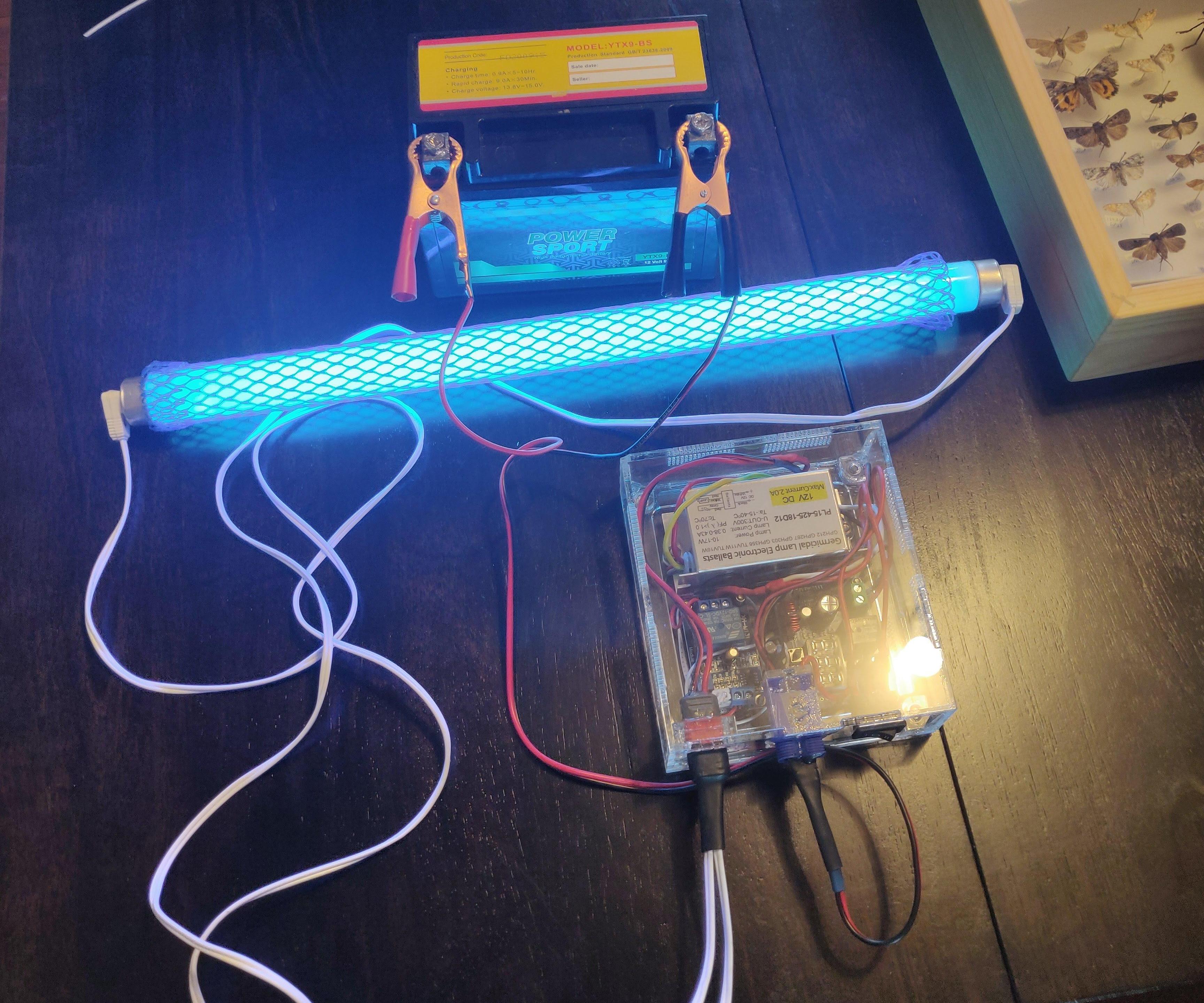 UV Light Trap for Insect Collecting