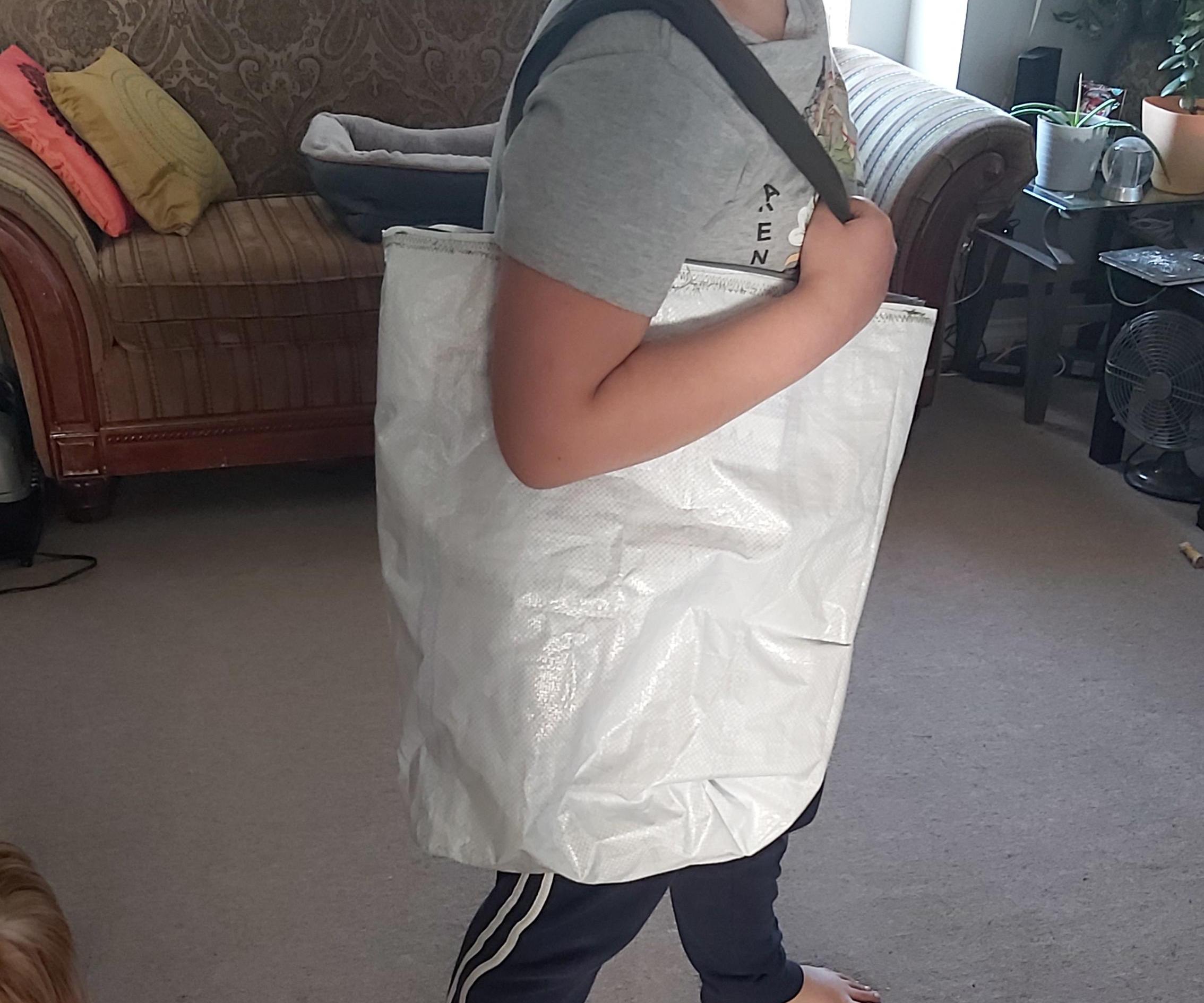 DIY Utility Sack From Rice Sack and Old Pants