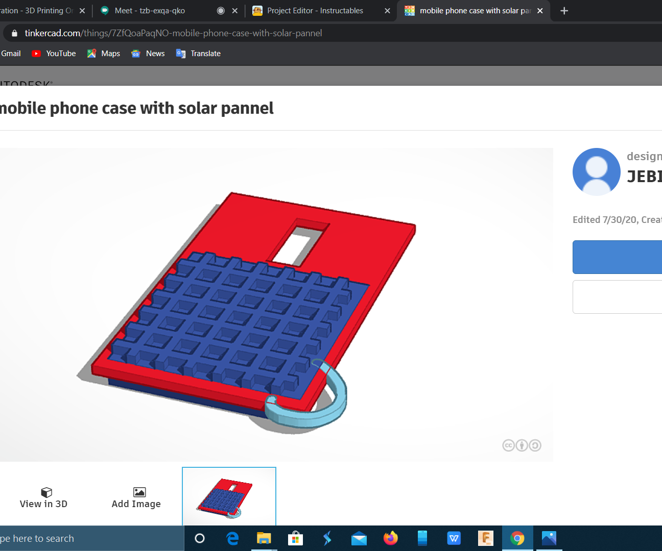 Mobile Phone Case With Solar Pannel