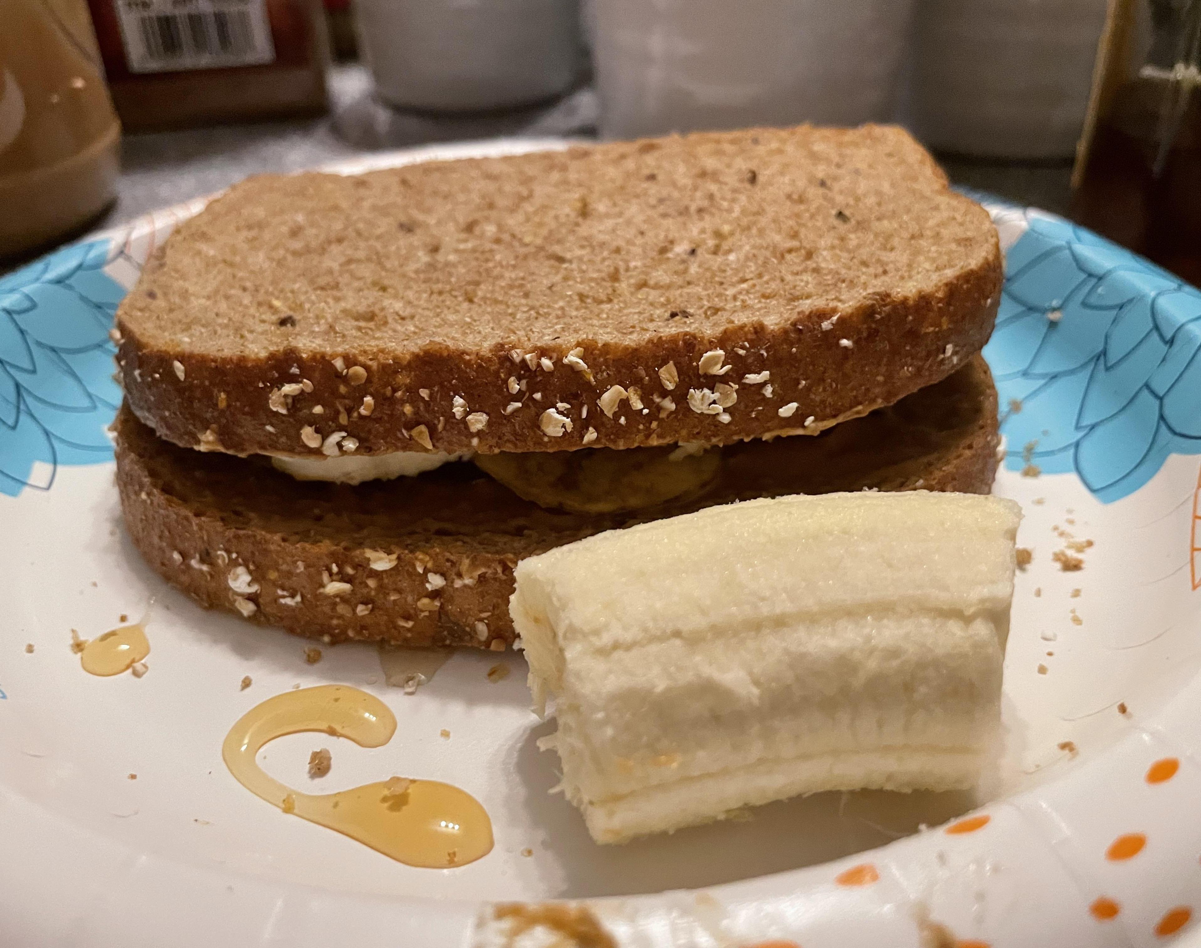 Sweet Peanut Butter Plantain Sandwich